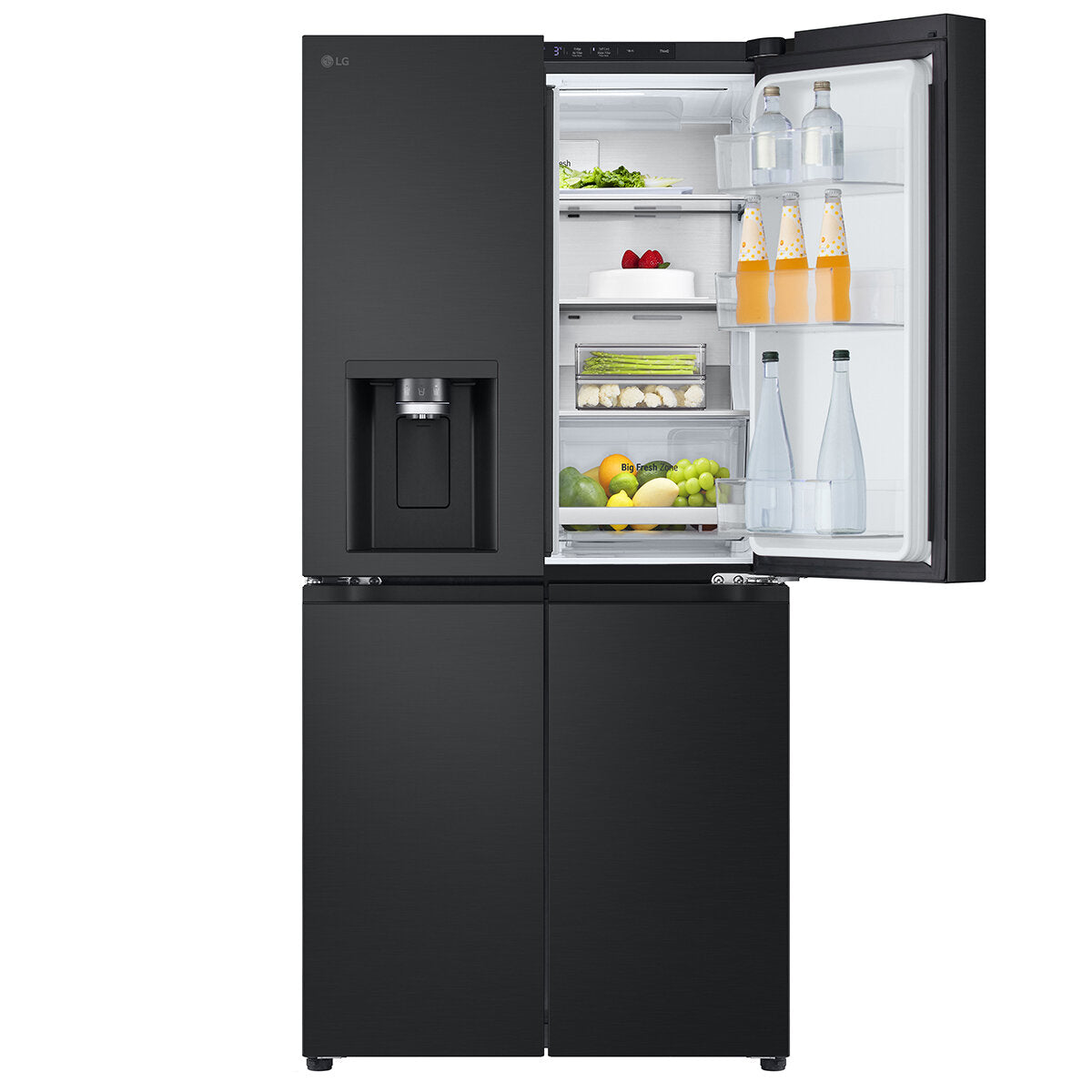 LG 508L French Door Refrigerator with Slim In-Door Ice & Water Dispenser - Matte Black (GF-L500MBL) - Perfect for Modern Kitchens & Open-Concept Homes