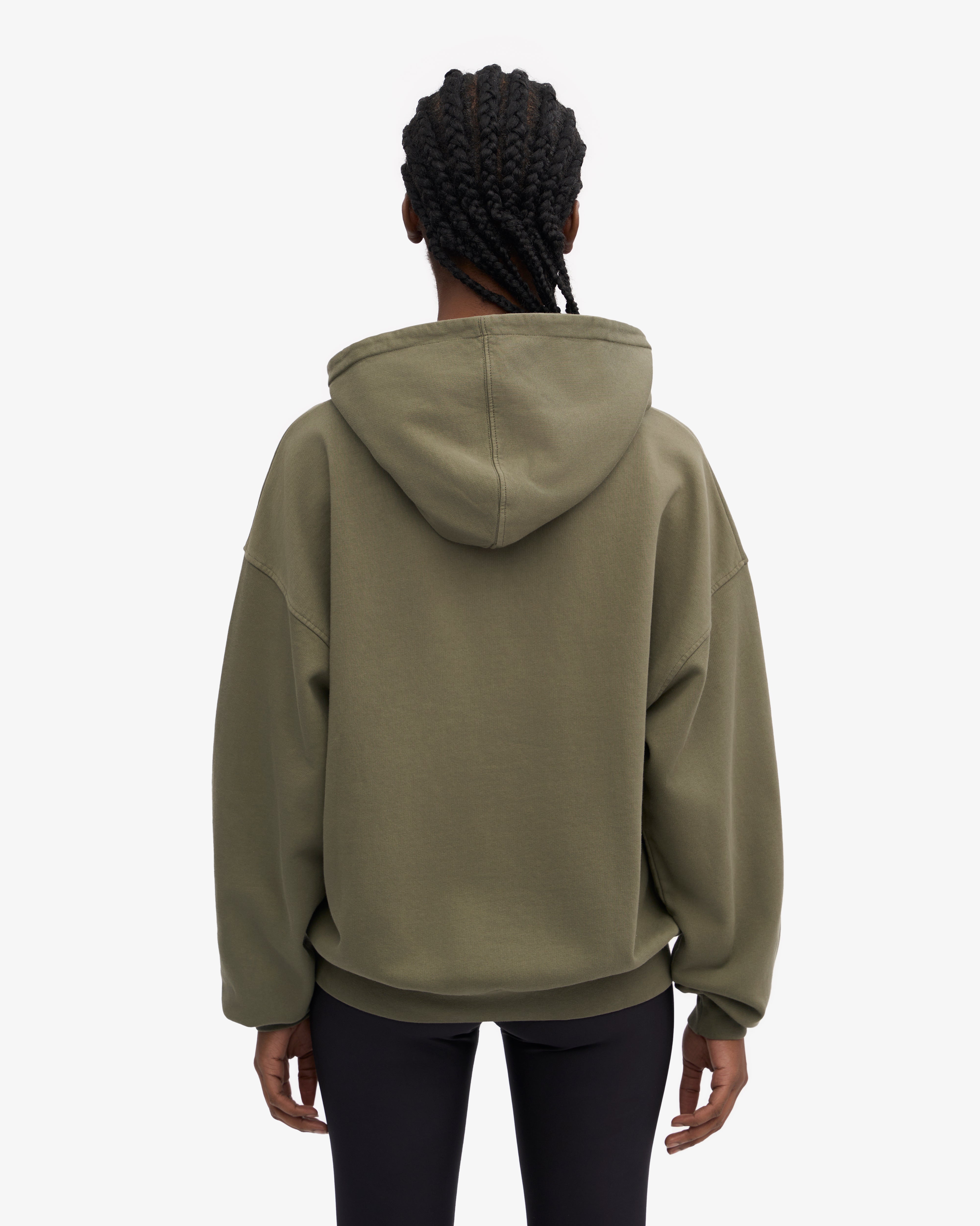 Organic Oversized Hoodie for Women - Soft & Cozy Pullover Sweatshirt - Dusty Olive Green - Perfect for Casual Wear, Lounge & Outdoor Activities