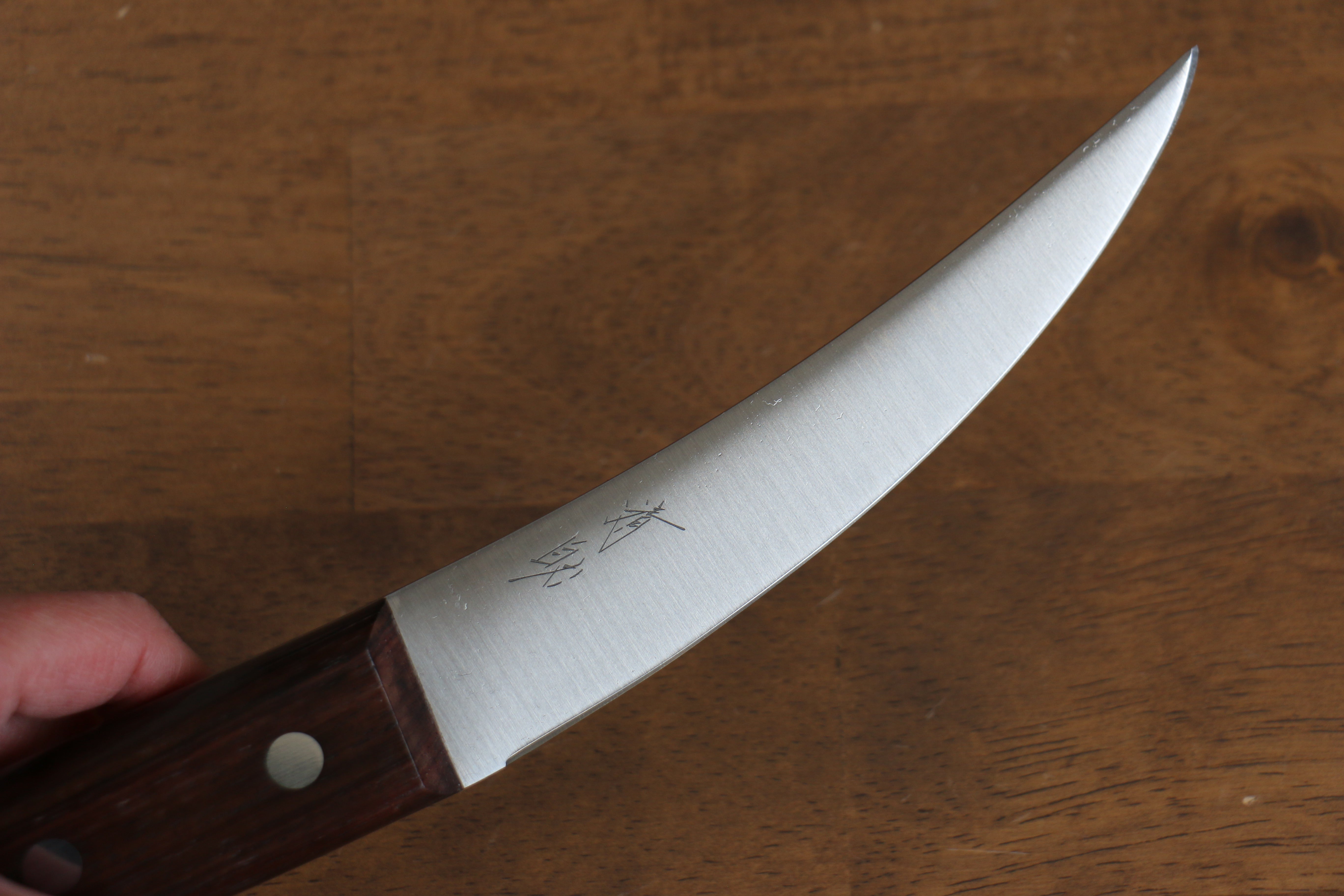 Premium Japanese Steel Butcher Knife 150mm - Handcrafted Shitan Handle - Professional Chef Knife for Meat Cutting, Sushi & Kitchen Use