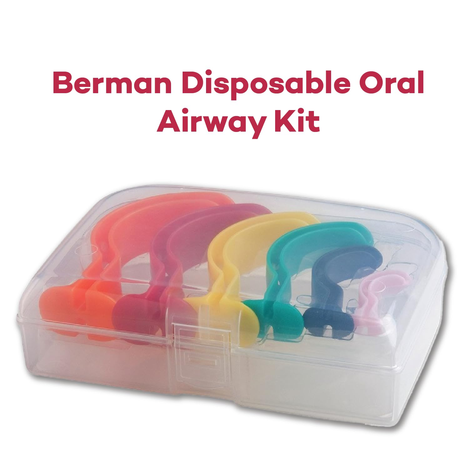 Dealmed Berman Airway Kit - 6-Piece Disposable Oral Airway Kit for EMT, First Aid & Emergency Medical Supplies (Case of 40) - Ideal for Hospitals, Ambulances & First Responders