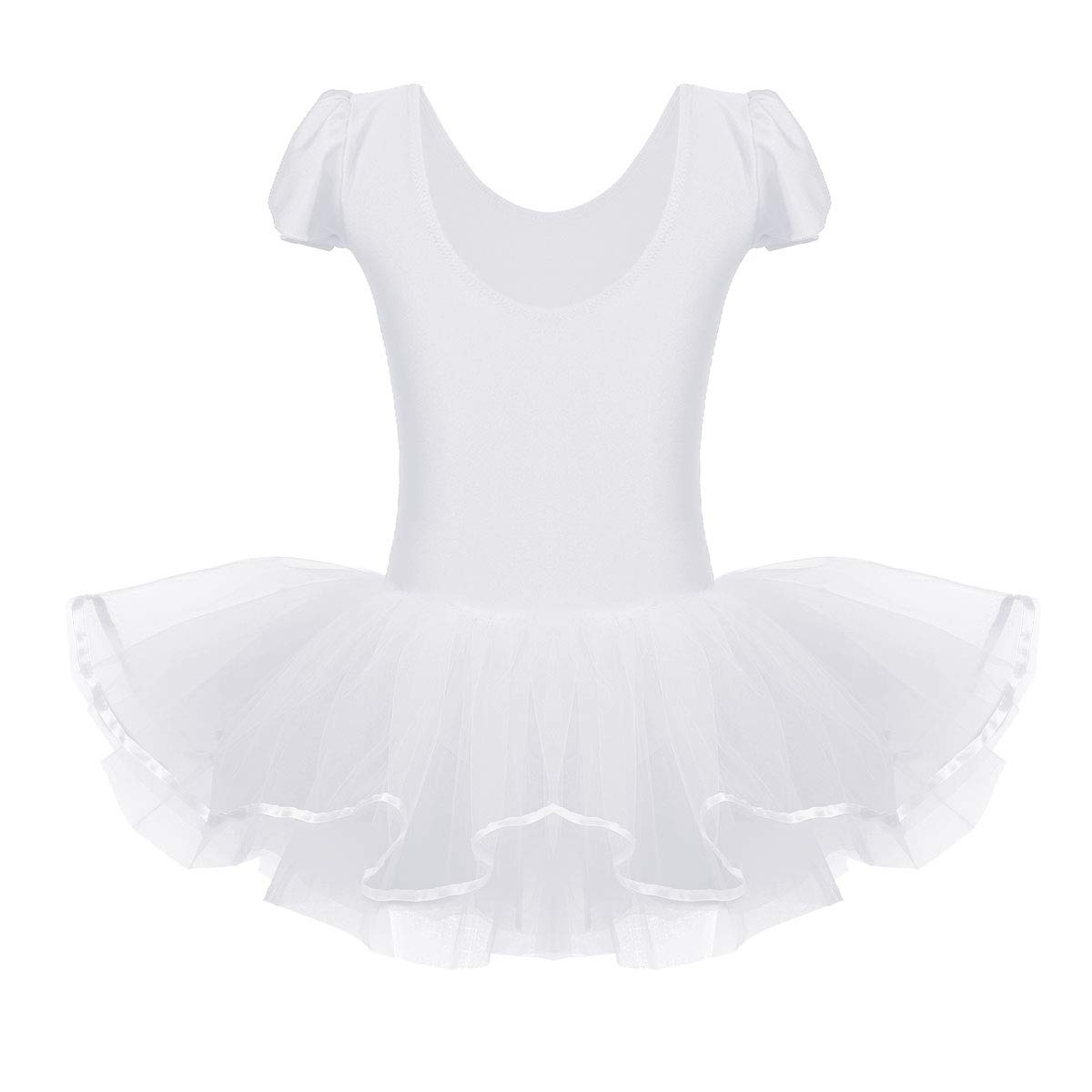 Girls Ballet Tutu Dress with Cap Sleeves - Sparkling Sequined Leotard for Dance, Gymnastics & Performance | Perfect for Recitals, Competitions & Ballet Classes