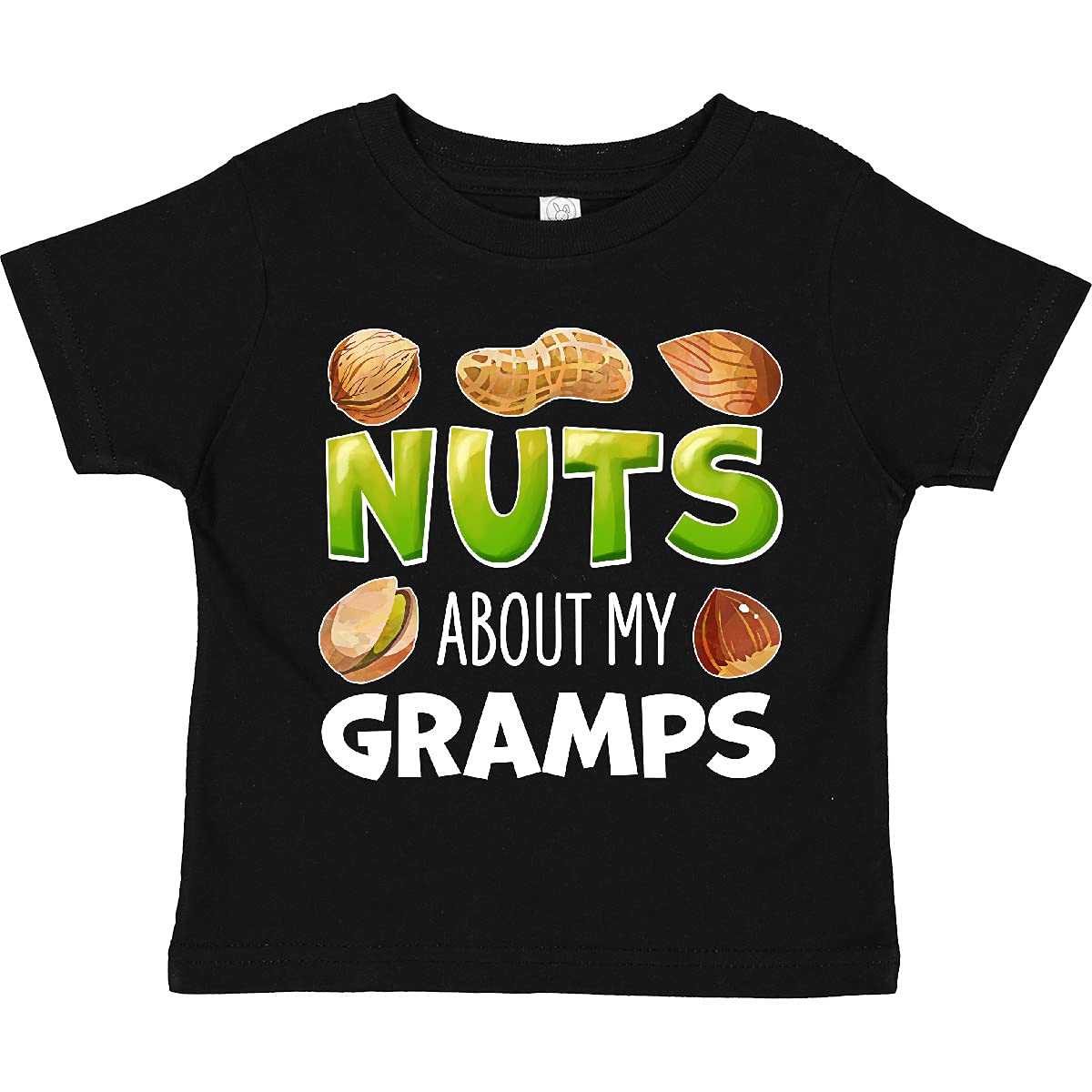 Inktastic 'Nuts About My Gramps' Peanut Almond Pistachio Toddler T-Shirt - Cute Grandfather-Grandchild Matching Outfit for Family Photos & Special Occasions