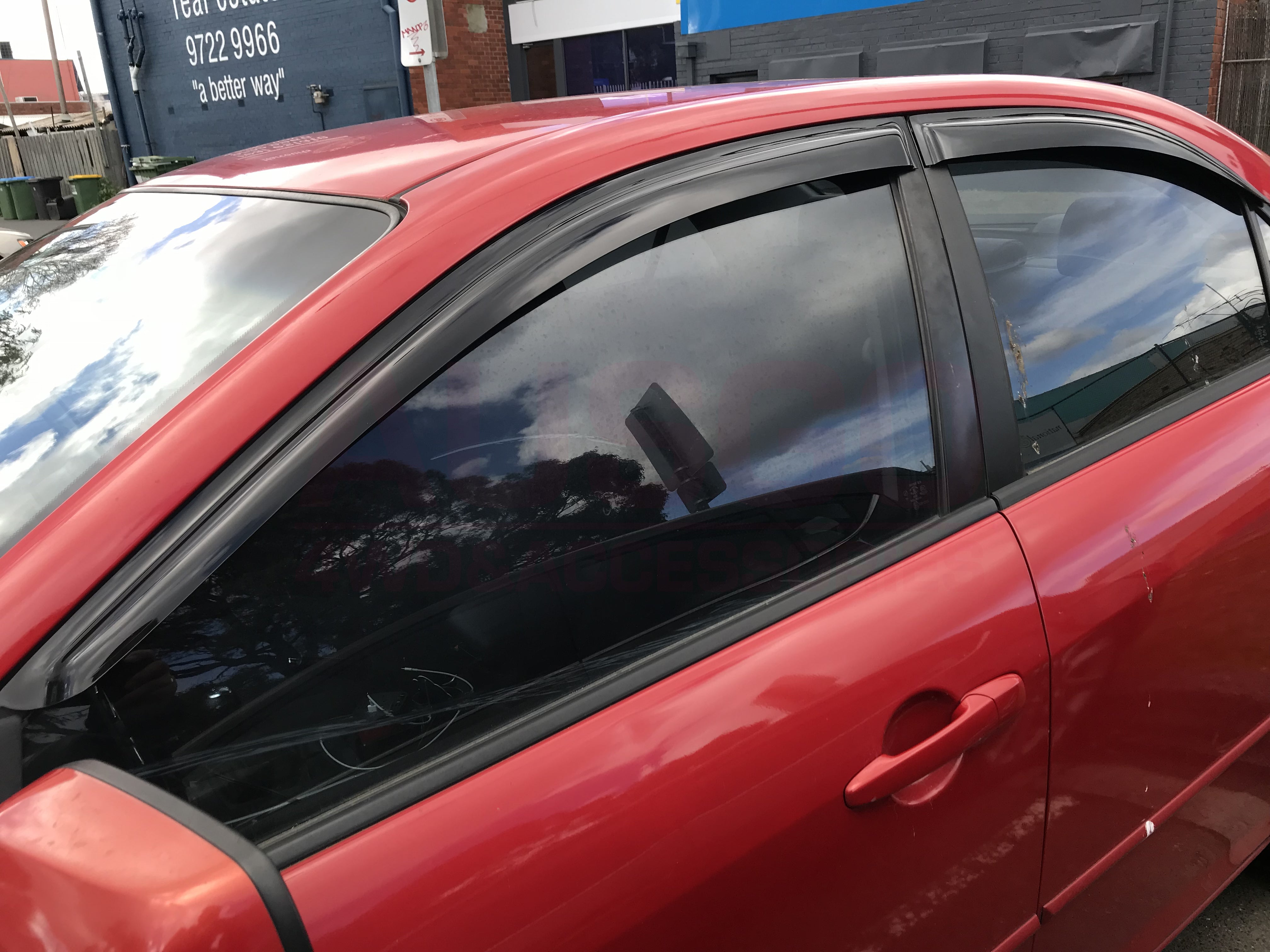 2002-2007 Mazda 6 GG Sedan Car Window Weather Shields - Rain Guards & Wind Deflectors for All-Weather Protection (Perfect for Rainy Days & Highway Driving)