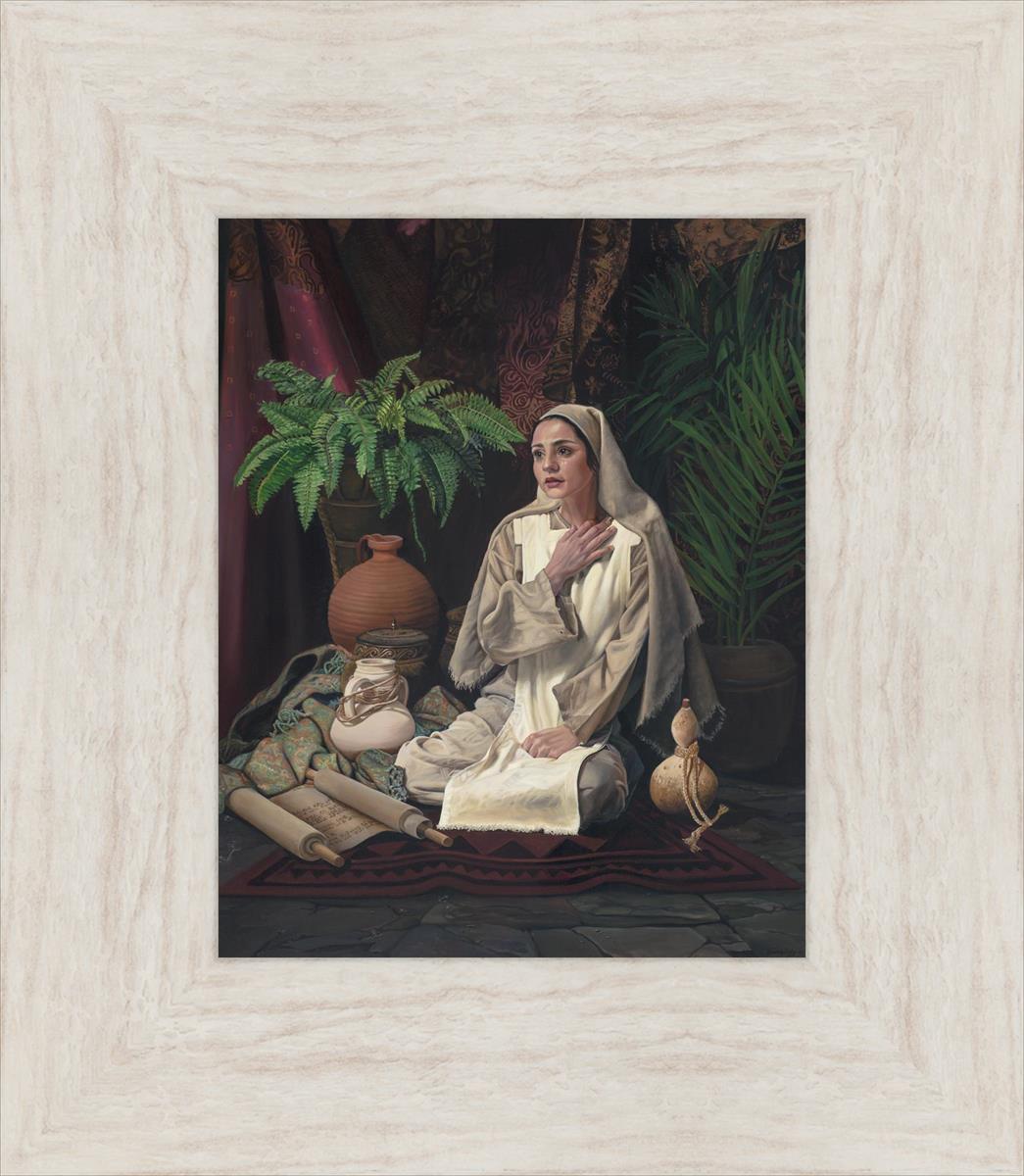 Behold Thy Handmaiden - Elegant Christian Home Decor for Prayer & Meditation | Perfect for Church Altars, Home Worship Spaces & Gift Giving