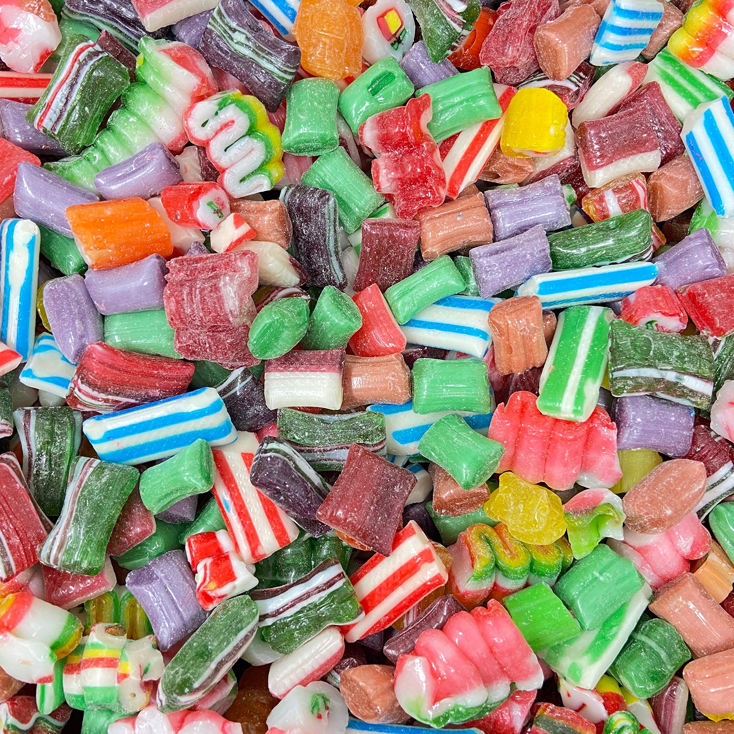 Old Fashioned Hard Candy Assortment - Bulk Mixed Cut Rock Candy & Baby Ribbon Candy - Perfect for Holiday Gifts, Party Favors & Nostalgic Treats