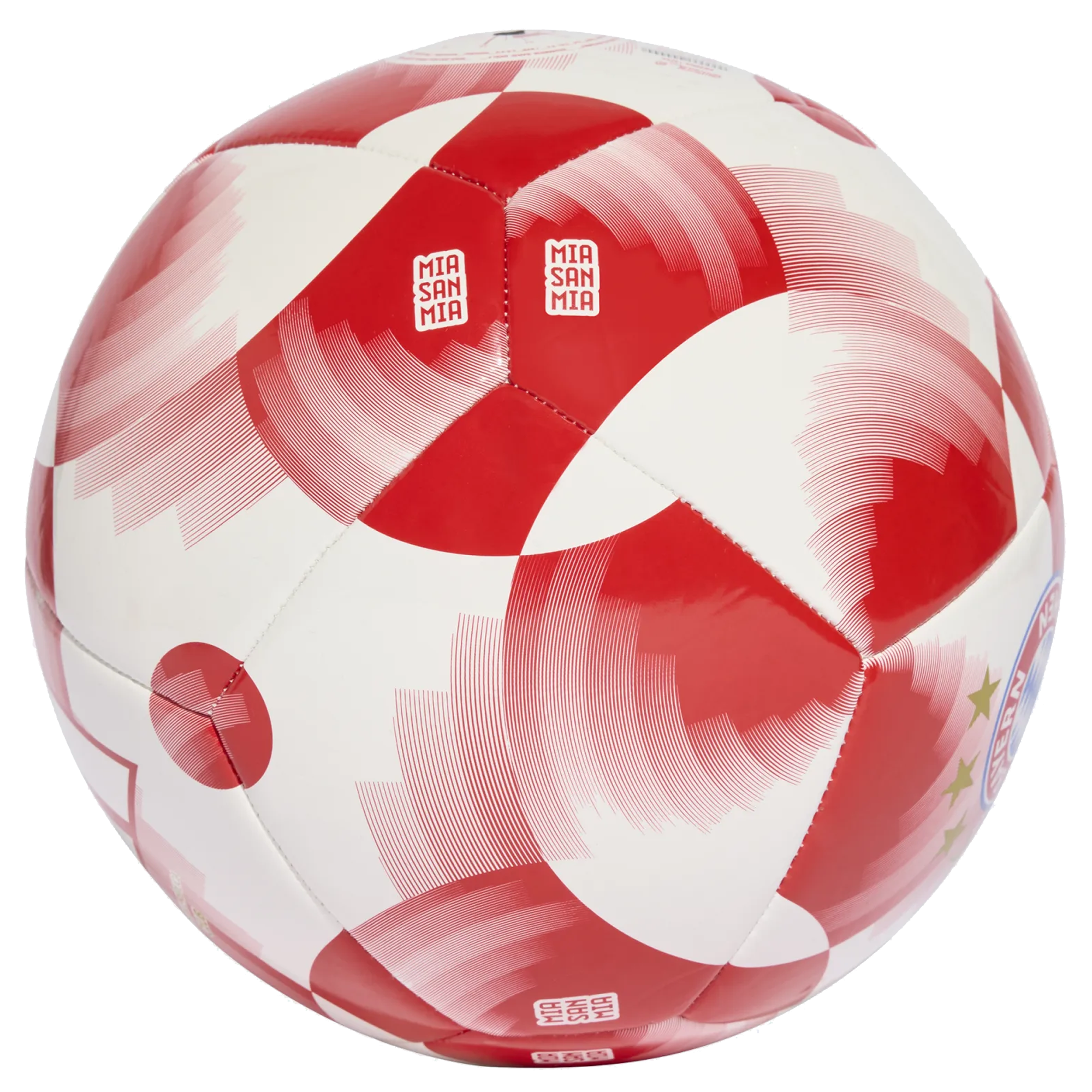 Adidas Bayern Munich 25/26 Club Home Soccer Ball - Official Match Ball (White/Red/Gold Metallic) - Perfect for Training, Matches & Gifts for Football Fans