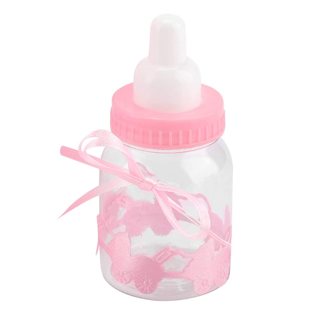30pcs Mini Candy Bottle Feeding Bottle Shape Candy Boxes - Red Wedding Party Decorations, Baby Shower Favors & Office Event Supplies for Home & Commercial Use