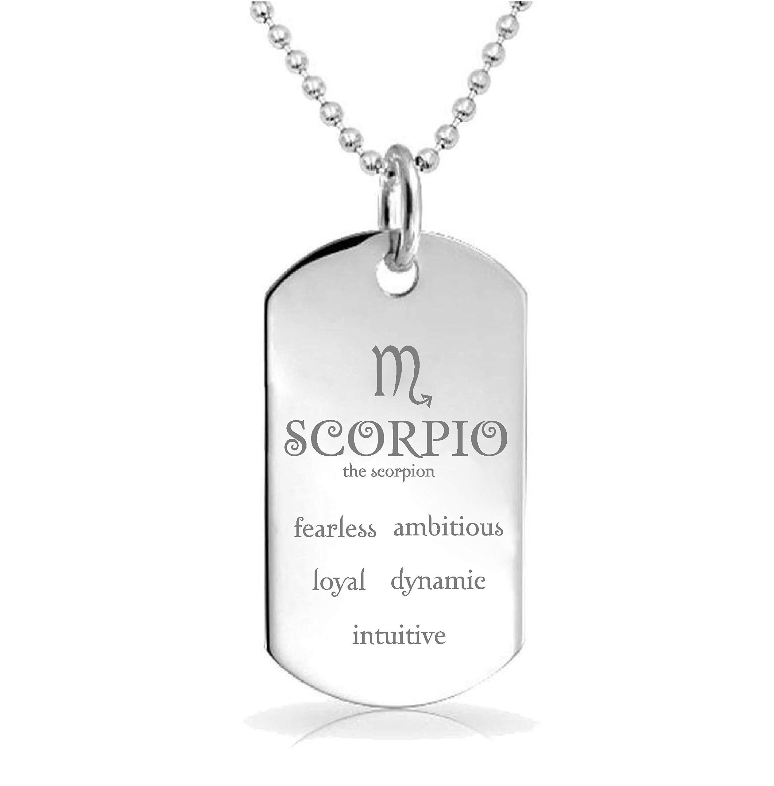 Custom Engraved Scorpio Zodiac Pendant Necklace & Keychain - Personalized Astrology Jewelry Gift for Women - Perfect for Birthdays, Anniversaries & Spiritual Occasions