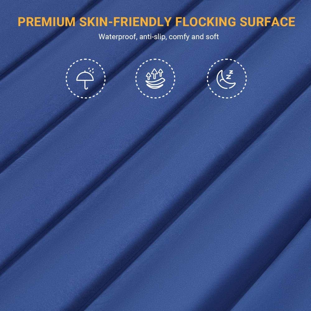 Inflatable Air Mattress for Camping & Travel - Thickened Flocking Queen Size Airbed with Built-in Pump - SUV Car Mattress for Back Seat - Portable & Comfortable for Outdoor Adventures, Road Trips & Guest Bedding