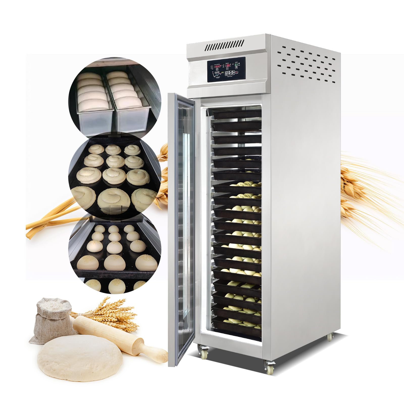 Kolice Commercial 18-Tray Baking Proofer Machine for Bread & Dough - Freezing, Thawing, Fermentation & Fresh Keeping (-22°C to 45°C) - Perfect for Bakeries, Restaurants & Home Baking