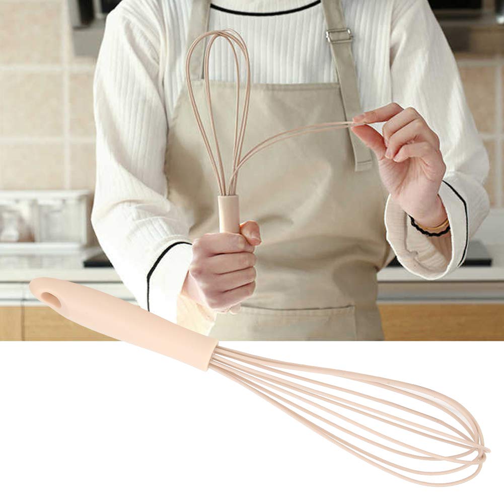 **Silicone Egg Whisk - Manual Hand Mixer for Cooking, Baking & Whipping - Non-Electric Egg Beater for Egg Whites, Cream, Sauce & Milkshake - Perfect for Kitchen, Home & Professional Use**