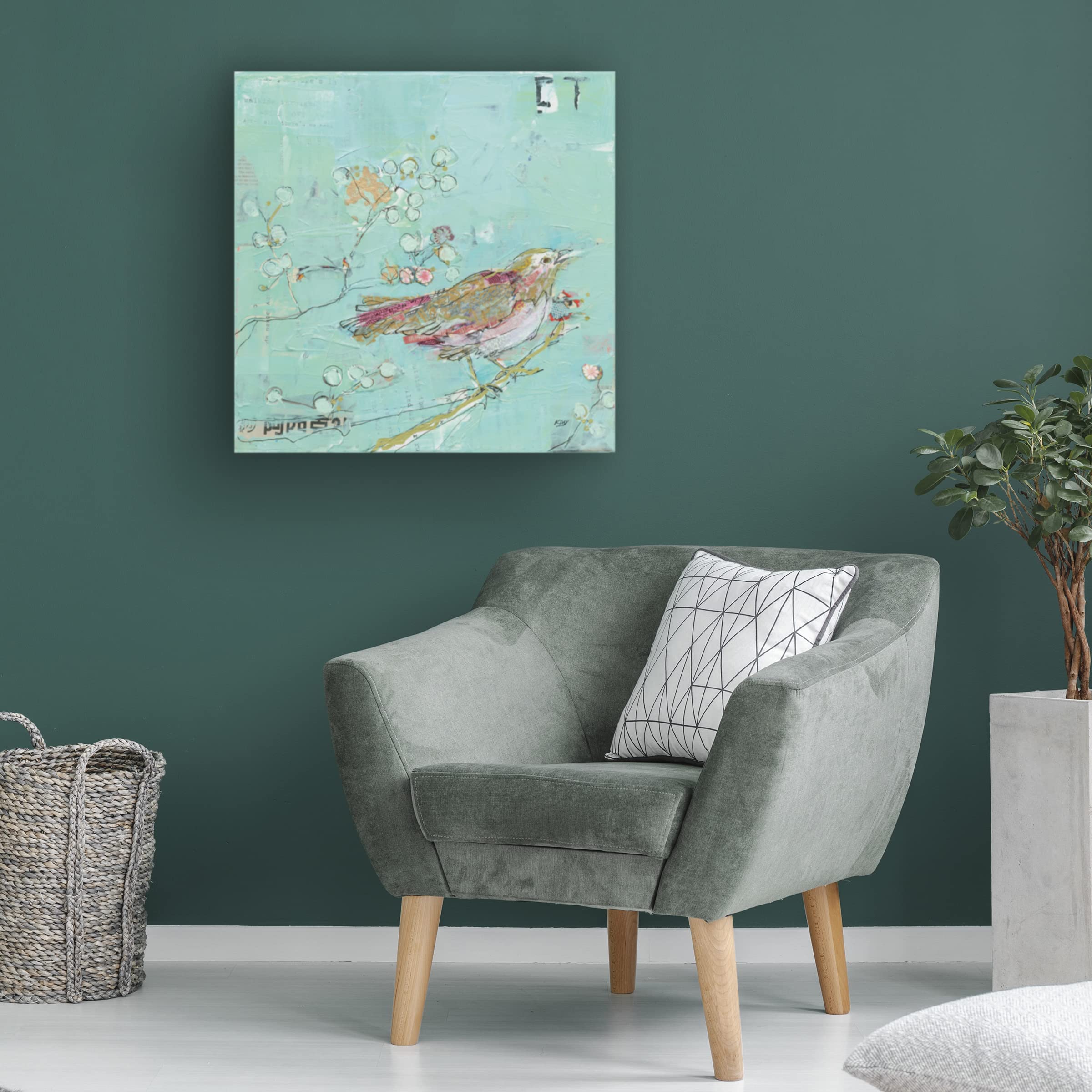 Trademark Fine Art 'Birds of a Feather' Canvas Wall Art by Kellie Day - Modern Home Decor for Living Room, Bedroom & Office