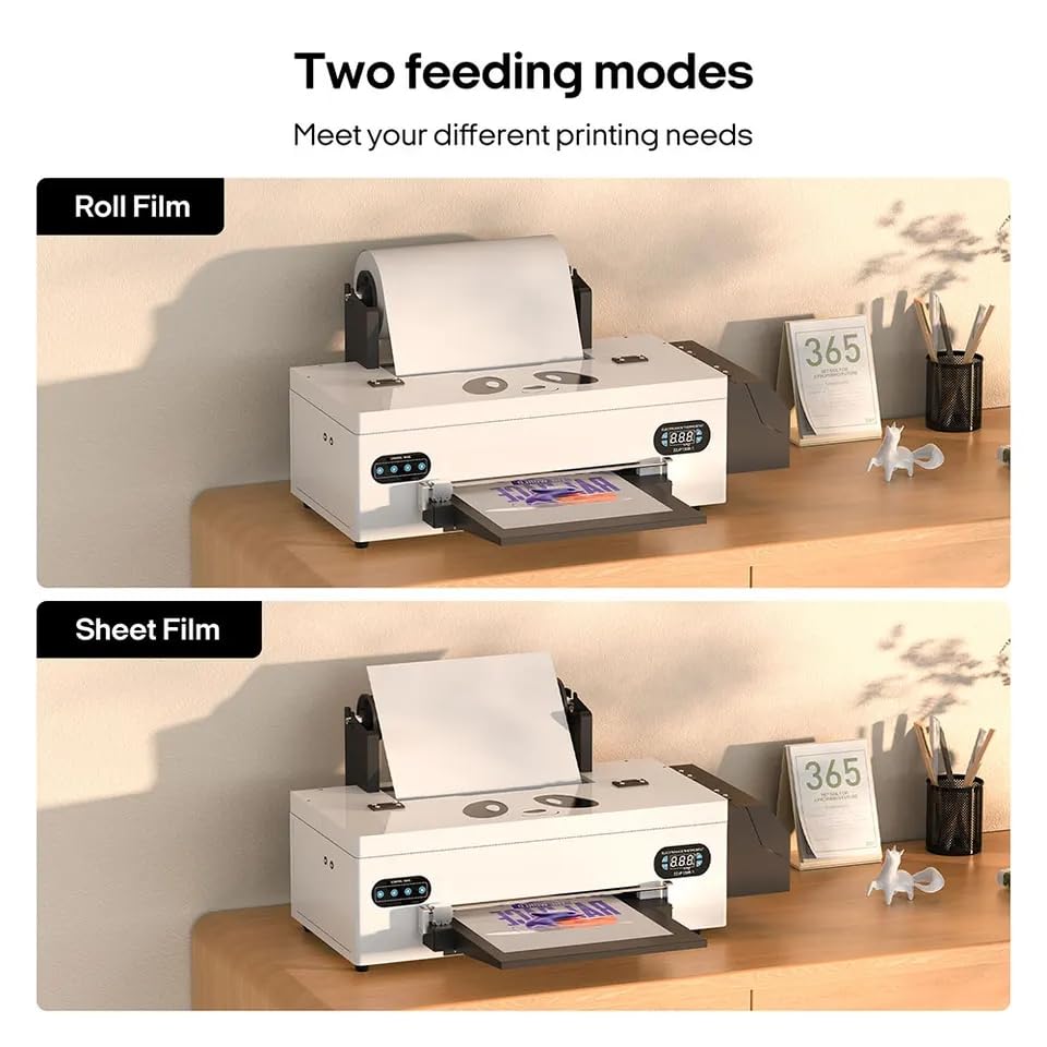F13 Panda DTF Printer Transfer Printing Machine with White Ink Circulation System & Built-in Film Cutter - DIY T-Shirt Printing Kit (Printer + Heat Press) for Custom Apparel, Hoodies, and Bags - Perfect for Small Business & Home Crafting