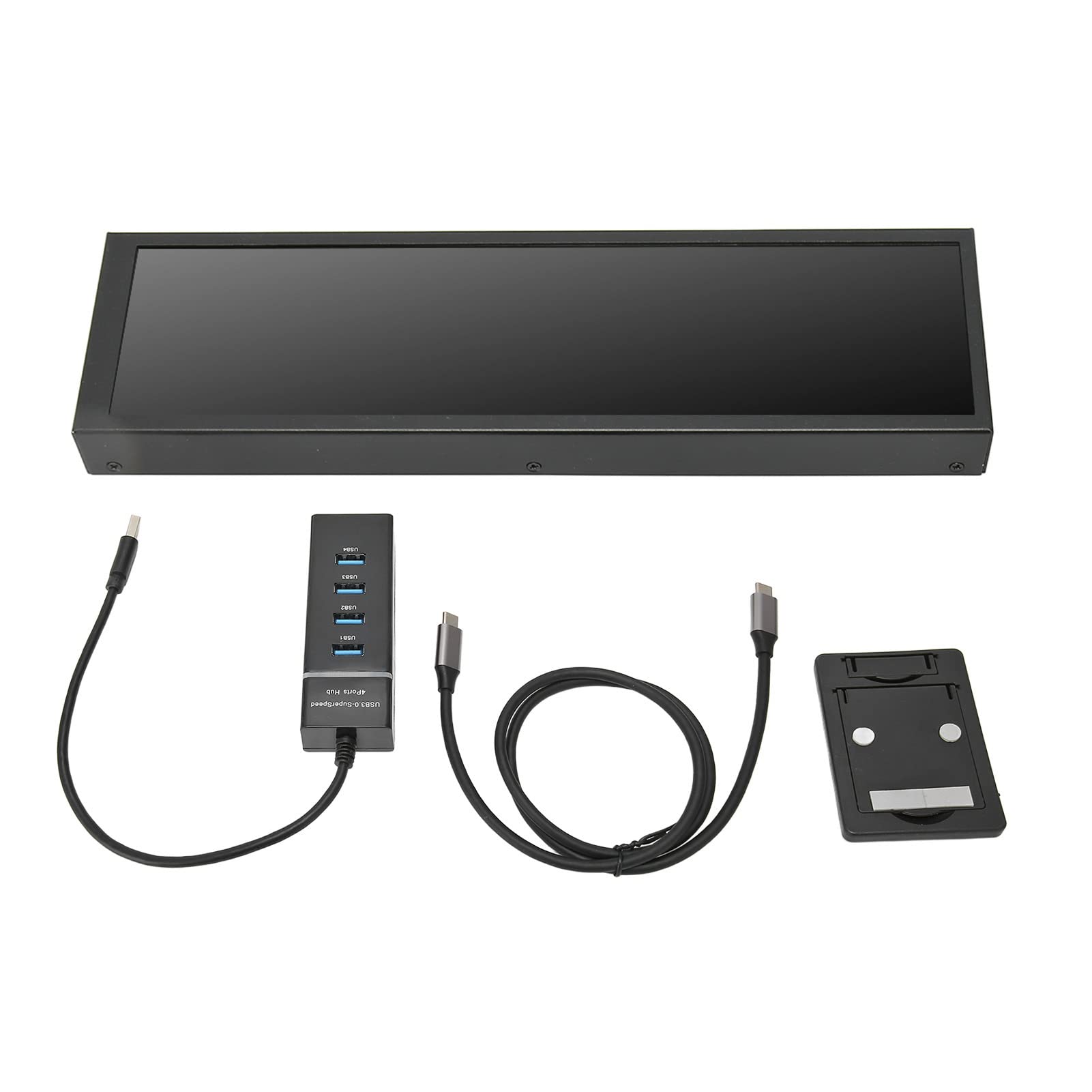 8.8 Inch AIDA64 USB-C External Monitor - 1920x480 PC Temperature Display for CPU/GPU/SSD Hardware Monitoring | Computer Sensor Panel with 60Hz Refresh Rate | Perfect for Gaming Rigs, Workstations & PC Builds (Black)