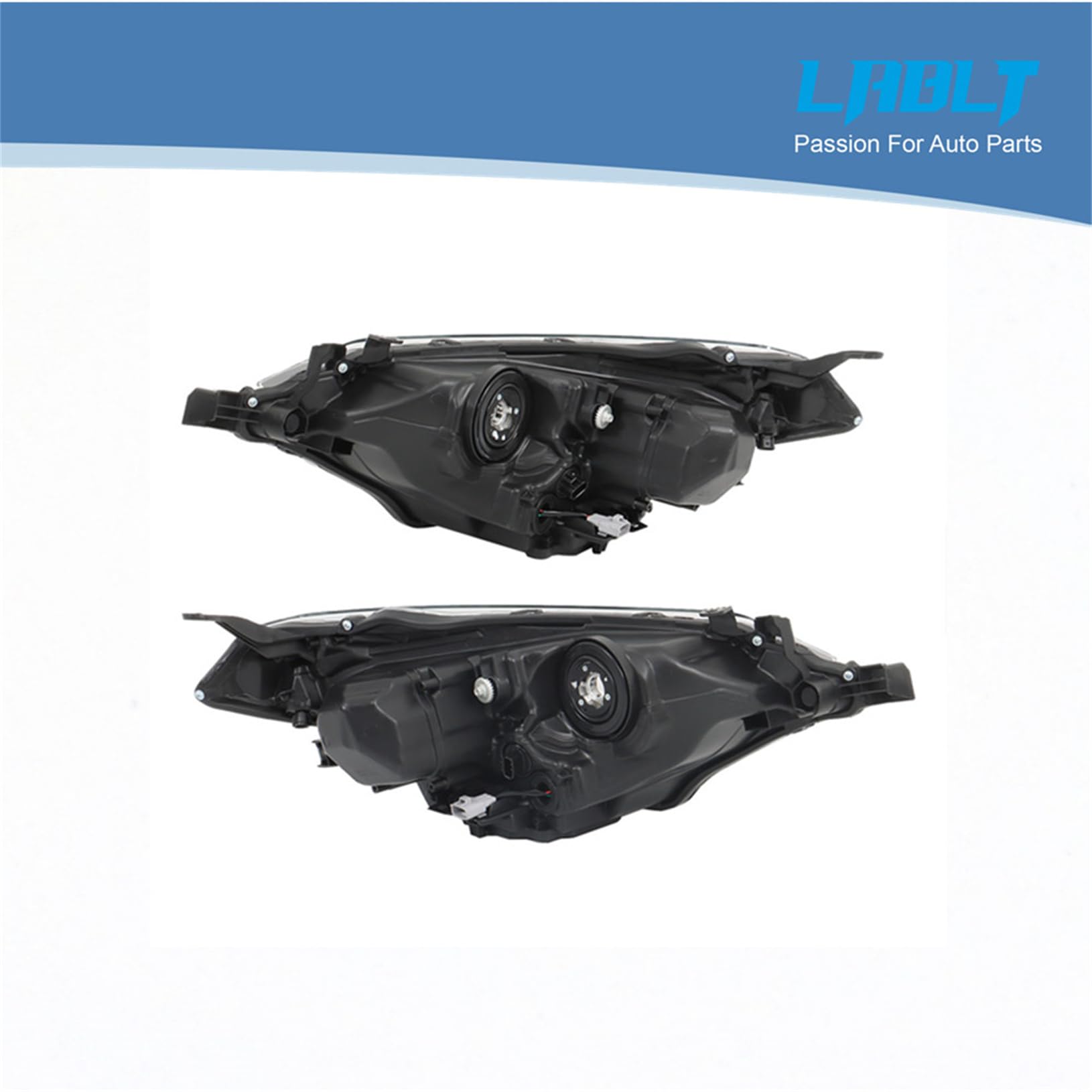 LABLT Halogen Headlight Assembly Replacement Pair - Left & Right Side for 2014-2016 Toyota Corolla (Driver & Passenger) | Durable Headlamps for Night Driving & Foggy Conditions