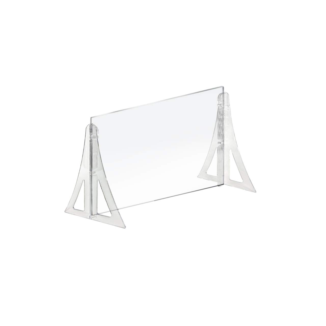 Azar Displays 179772-187 Clear Plexiglass Sneeze Guard for Counter & Desk - 24