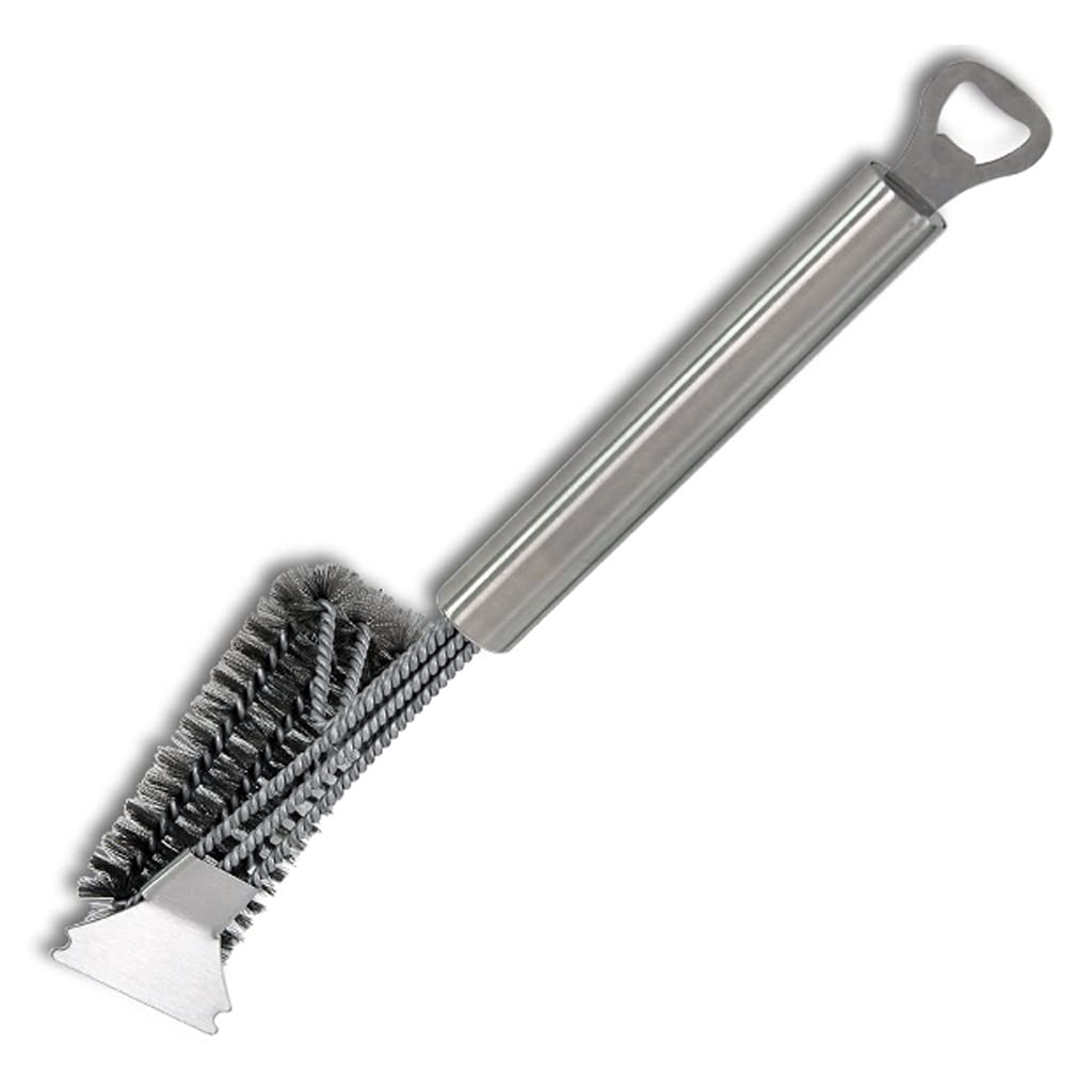 Stainless Steel BBQ Cleaning Brush with Long Handle - Durable Wire Brush for Grill Accessories, Knife-Shaped Design for Easy BBQ Grill Cleaning, Perfect for Outdoor Cooking and Backyard Gatherings