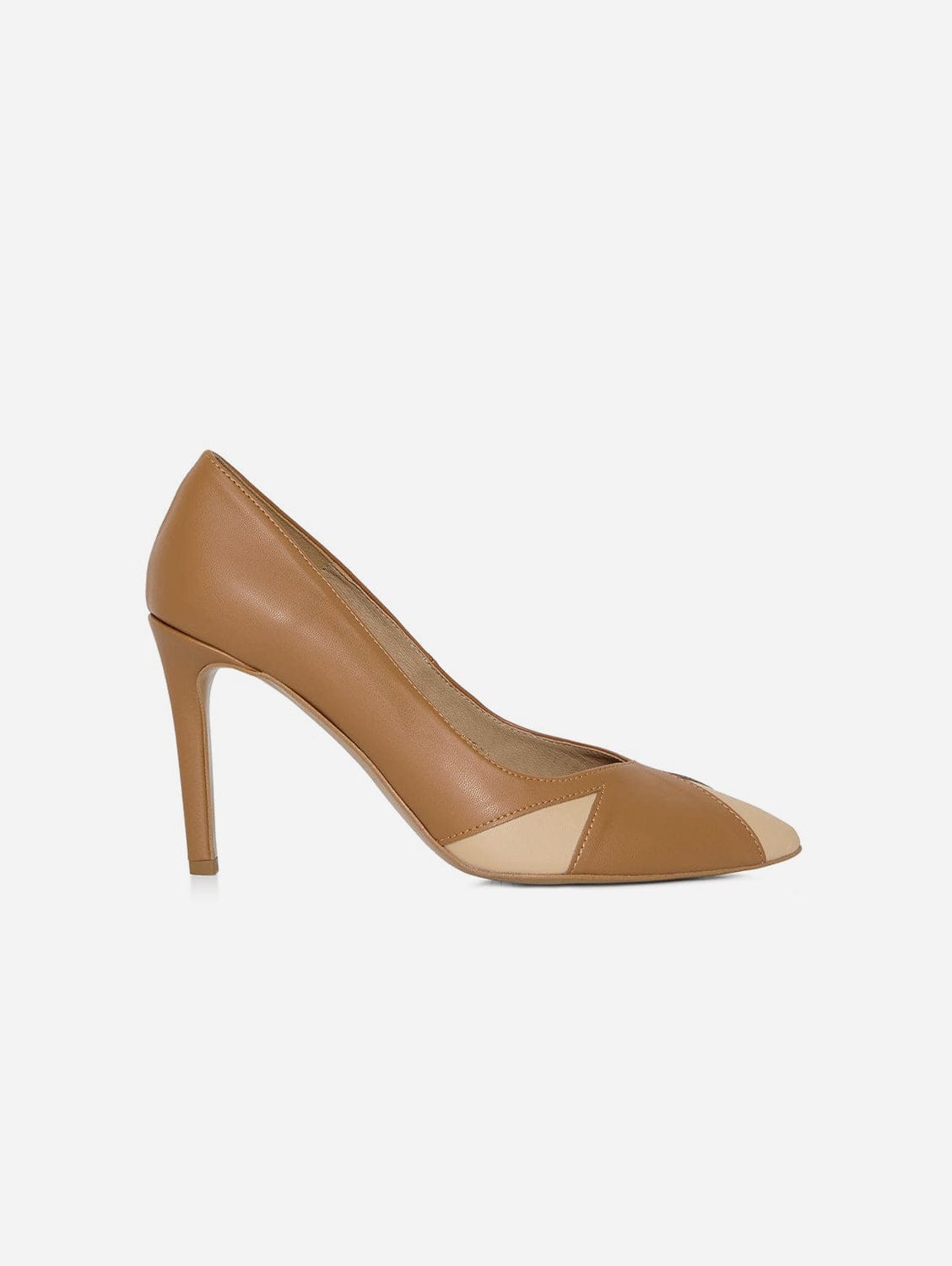 Vegan Mushroom Leather Heels for Women - Caramel & Almond Brown | Sustainable Fashion Shoes for Work, Parties & Special Occasions
