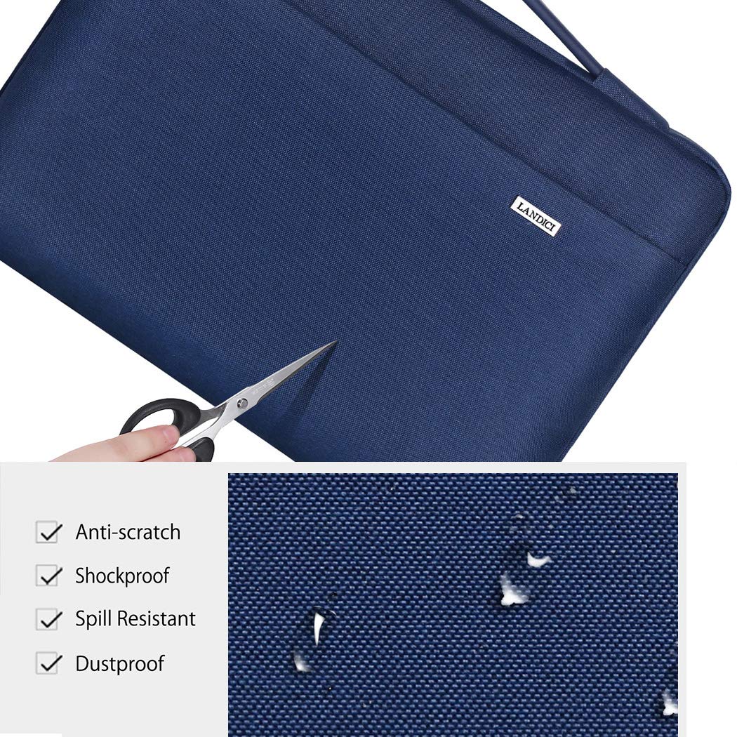 LANDICI 15.6-16 Inch Laptop Sleeve Case - Waterproof & Shockproof Protective Cover for MacBook Air 15, MacBook Pro 15/16 (2021), Dell, Lenovo, HP, Acer, Samsung Notebooks - Perfect for Travel, Office & School Use (Blue)