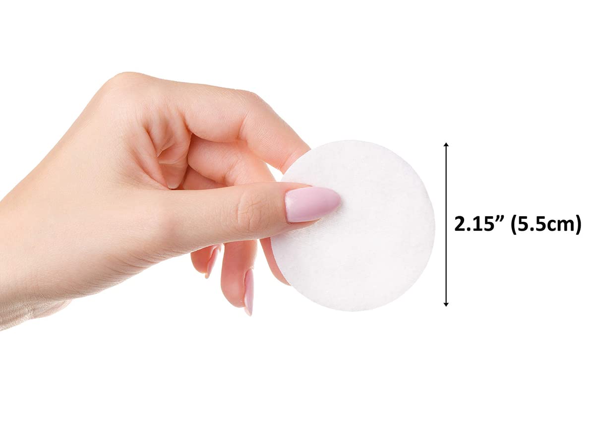 100% Cotton Facial Makeup Remover Pads - Soft Round Reusable Pads (Pack of 2, 200 Count) | Gentle for Sensitive Skin, Perfect for Daily Makeup Removal & Skincare Routine