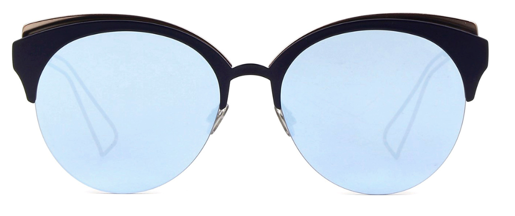 Christian Dior DioramaClub 0FBX/A4 Matte Blue & Pink Mirrored Sunglasses for Women - Luxury Designer Shades for Beach, Driving & Fashion Outfits