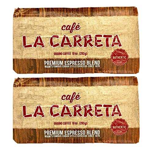 Cafe La Carreta Espresso Coffee 10 oz - Authentic Miami Cuban-Style Espresso - 3 Pack Set - Perfect for Home Brewing, Office Use & Gifts