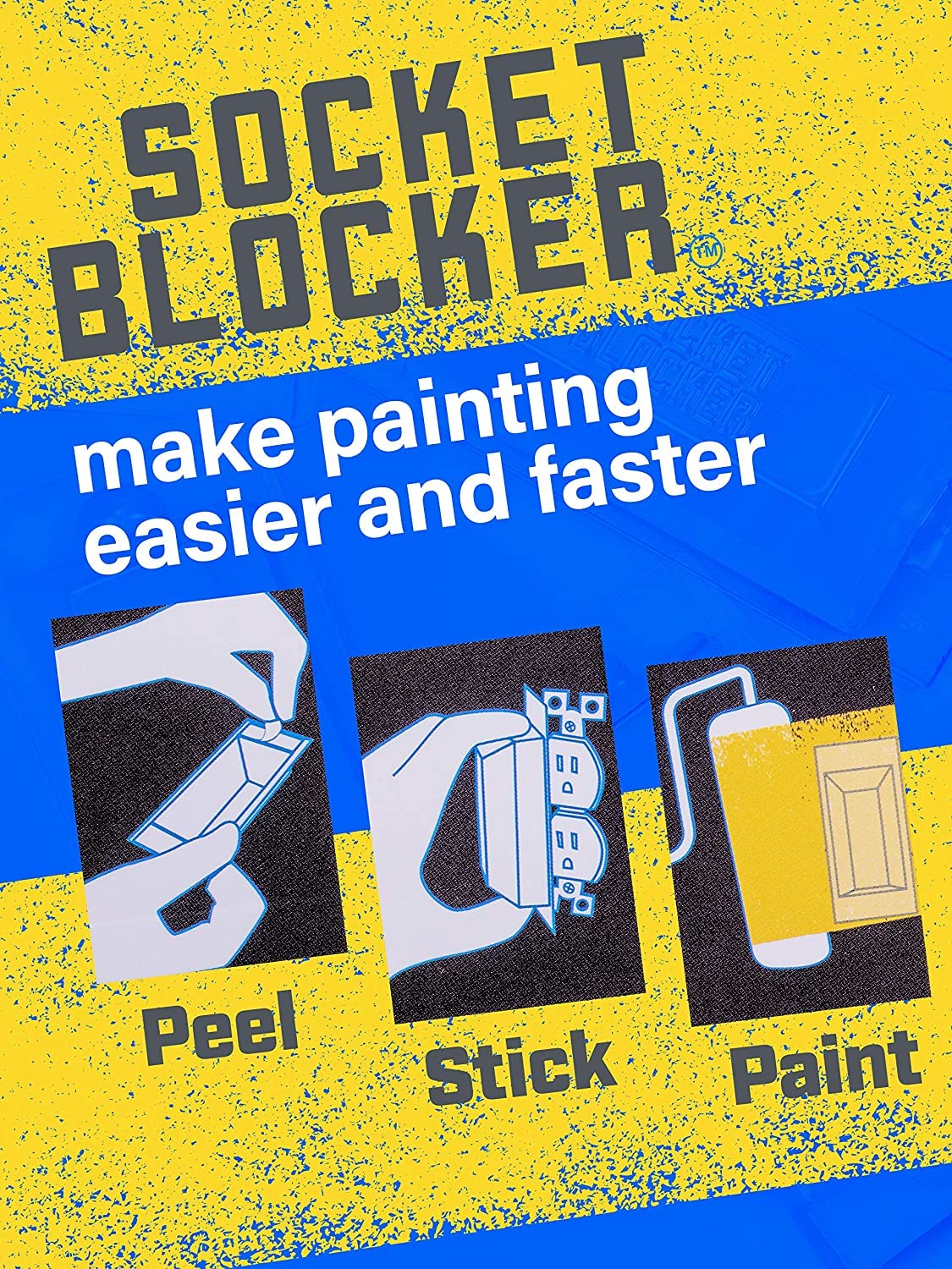 Smart Outlet Cover for Drywall & Painting - 6 Pack - No Tape Needed for Remodeling & DIY Projects - Perfect for Home Renovation, Electrical Safety, and Wall Protection