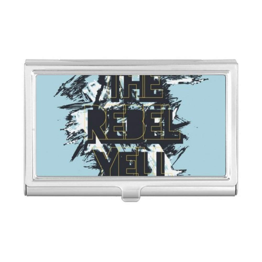 Graffiti Street Rebel Yell Pattern Business Card Holder - Stylish Metal Card Case Wallet for Professionals & Networking Events - Perfect for Office, Meetings, and Business Conferences