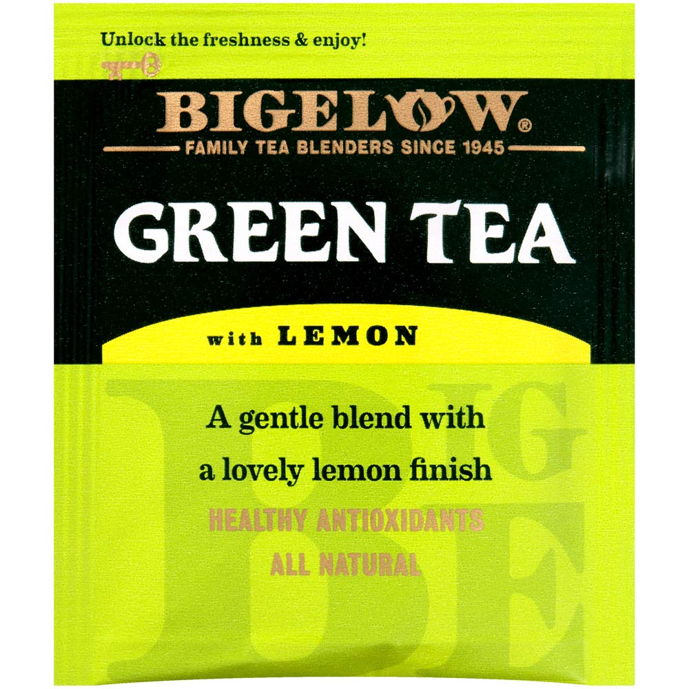 Bigelow Green Tea with Lemon Tea Bags - 28 Count Box (Pack of 3) | Antioxidant-Rich Green Tea with Lemon Peel & Natural Flavors | Perfect for Morning Boost, Afternoon Relaxation & Office Hydration