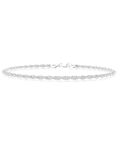 2mm Silver Rope Bracelet