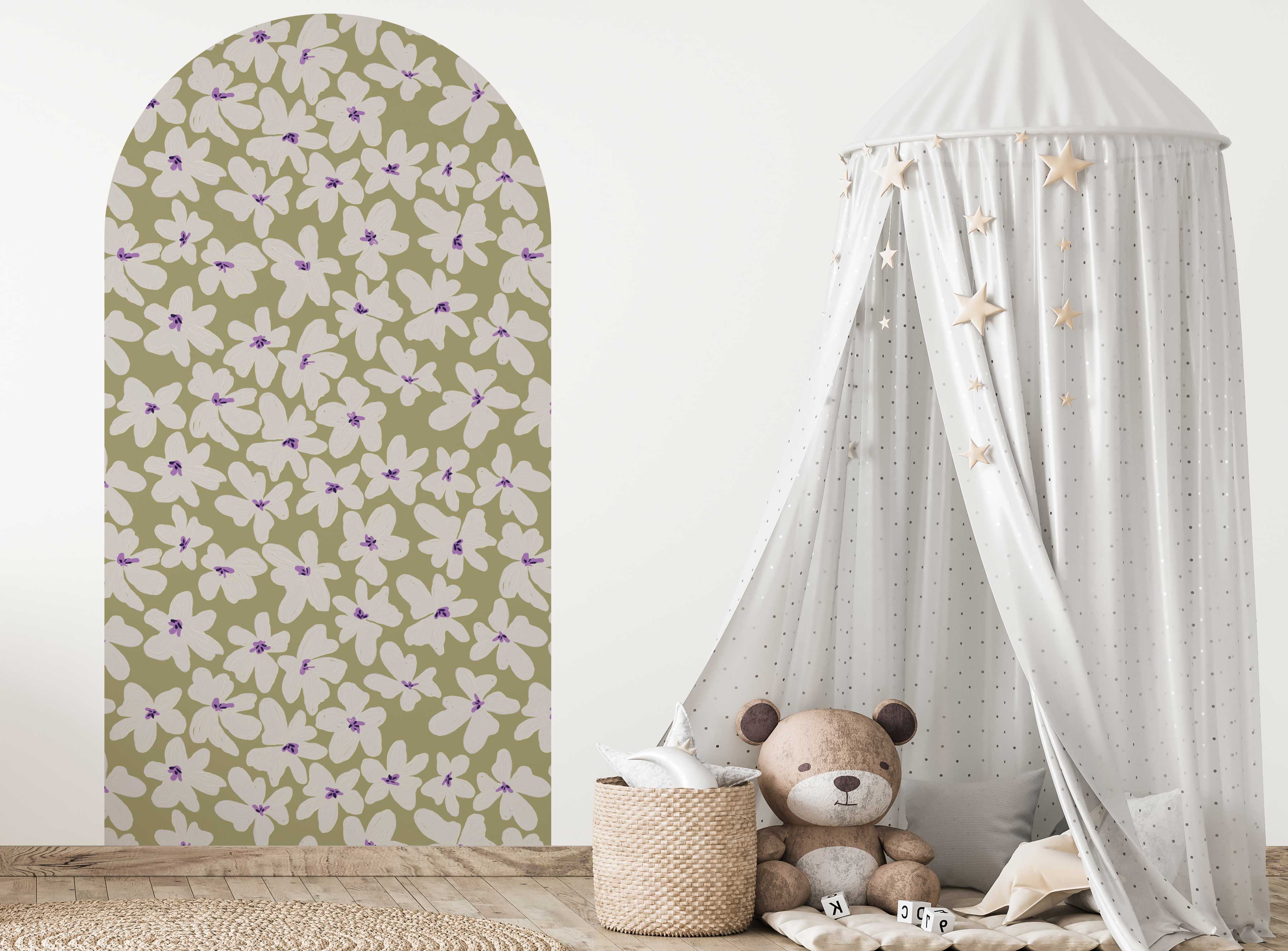 Peel and Stick Arch Wallpaper Decal - Bold Floral Design for Home Decor | Perfect for Bedroom, Living Room & Nursery Wall Art