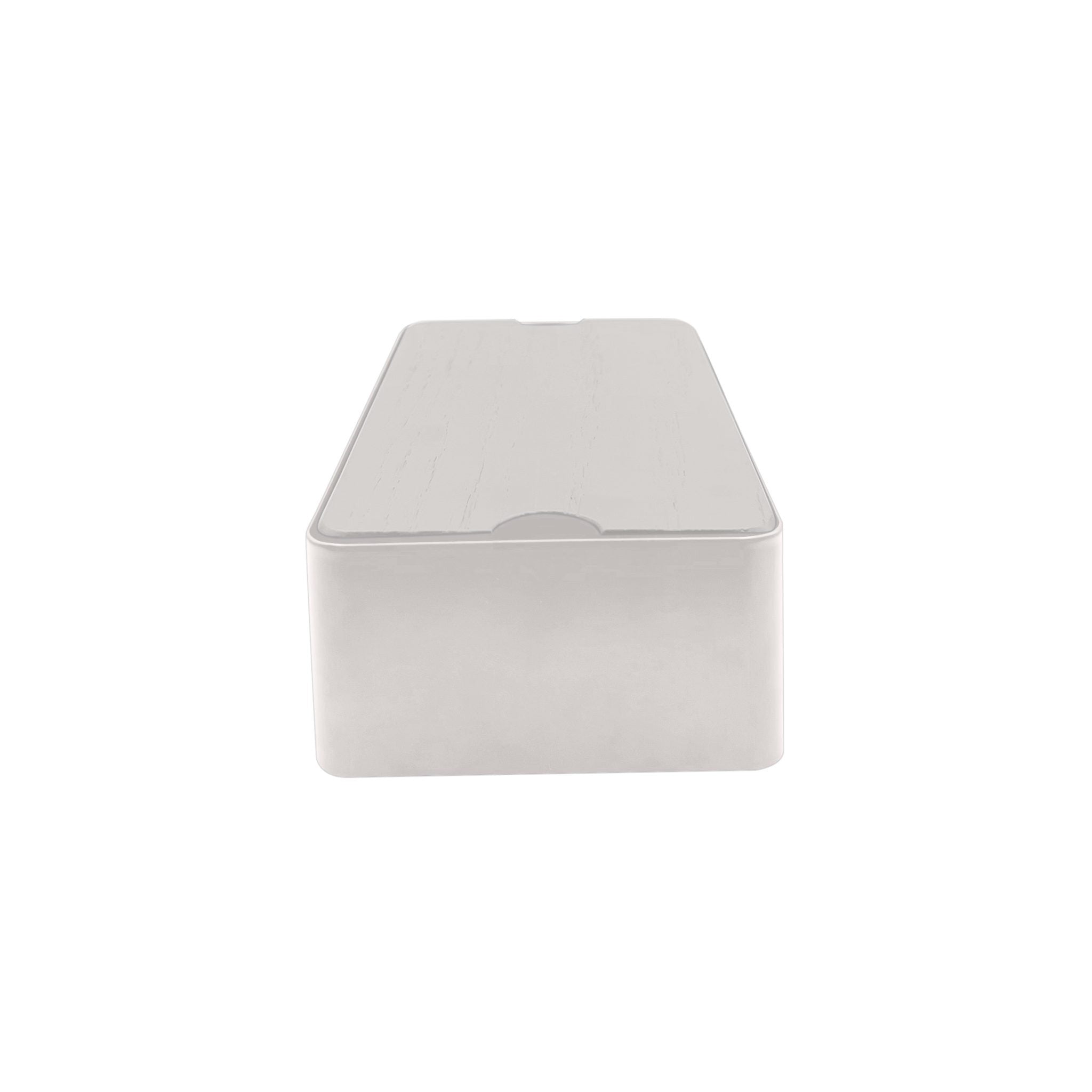 DESIGNSTUFF White Storage Box With Adjustable Dividers - Perfect for Home Organization, Office Supplies & Craft Storage