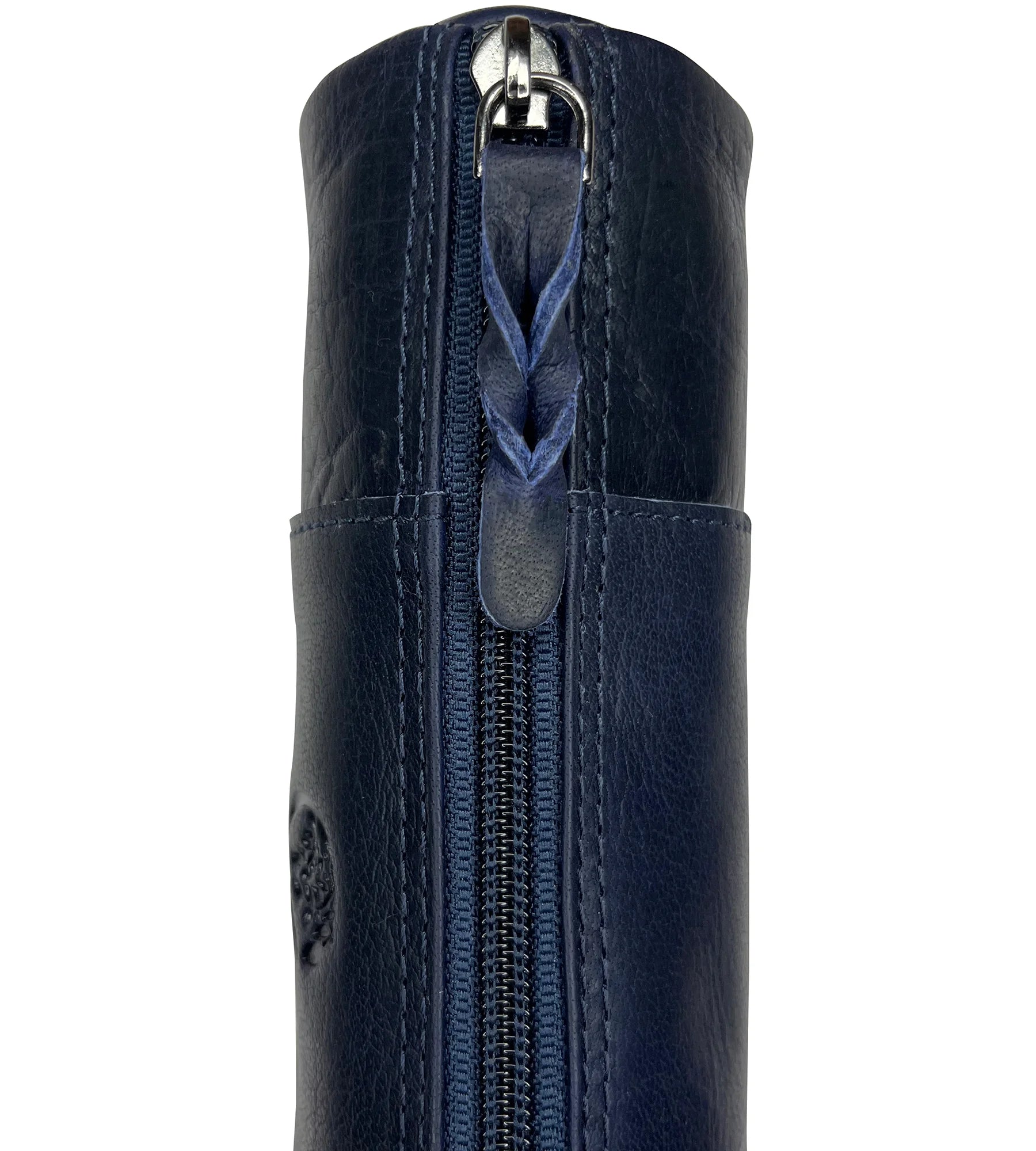 Premium Winnie Leather Zipper Pen Pencil Case - Blue | Stylish School & Office Organizer for Pens, Pencils & Stationery | Perfect for Students, Professionals & Artists