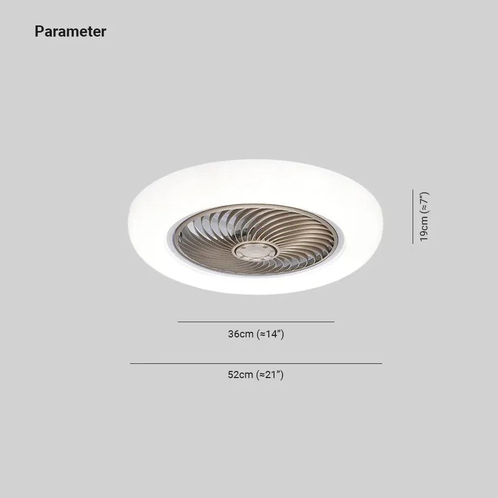 Ultra Thin Modern Ceiling Fan with LED Light - Energy Efficient Quiet DC Motor - Perfect for Bedroom, Living Room, and Office Spaces