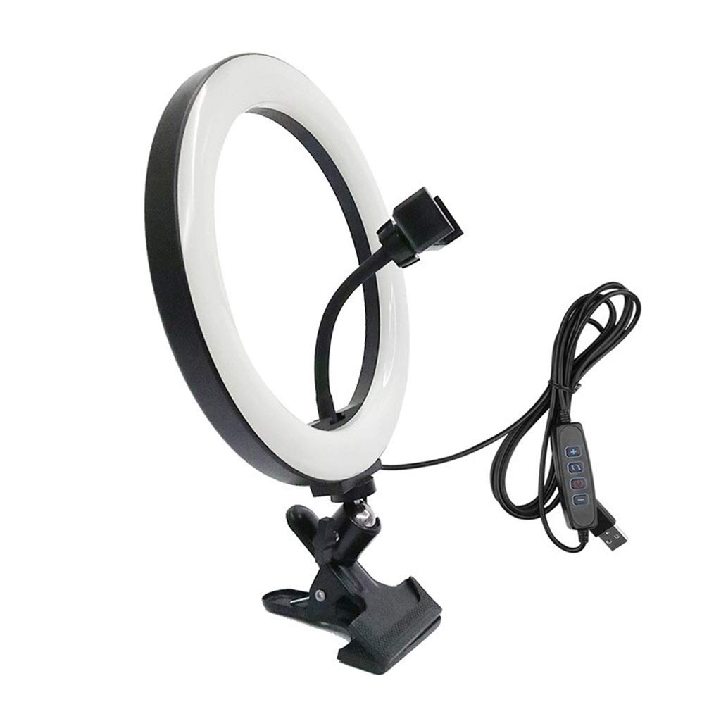 QFFL 10'' LED Ring Light with Tripod Stand & Phone Holder - 3 Color Modes, 10 Brightness Levels for Live Streaming, Video Shooting, YouTube, TikTok & Makeup Application