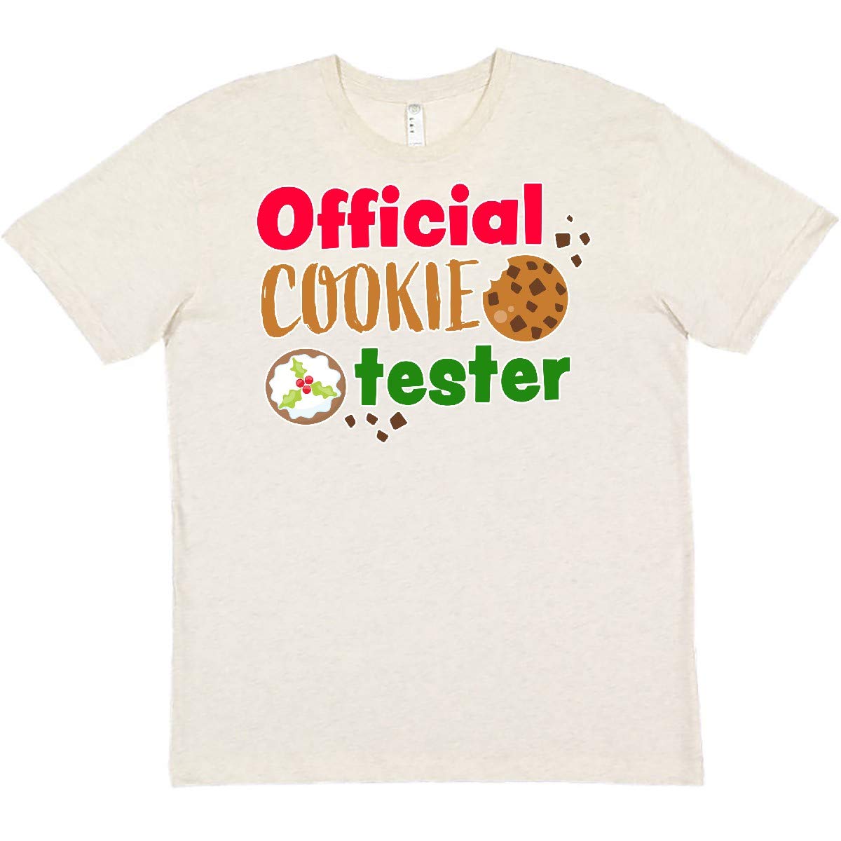 Inktastic Official Cookie Tester Christmas Cookies T-Shirt - Funny Holiday Baking Gift for Women & Men - Perfect for Christmas Parties, Cookie Exchanges & Family Gatherings