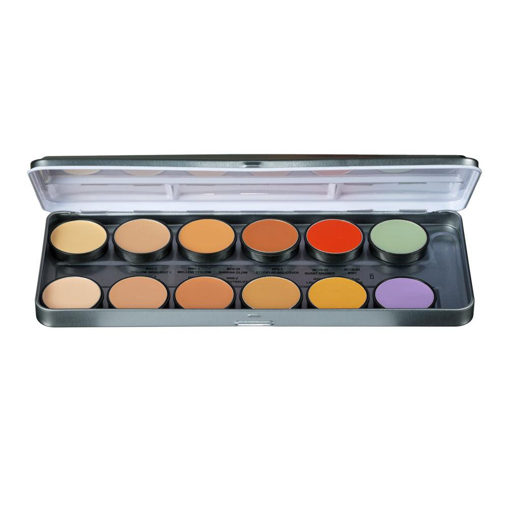 Ben Nye MediaPro Concealer Palette NKP 12 - Professional Makeup Kit for Contouring, Highlighting & Color Correcting - Perfect for Film, Theater & Special Effects Artists