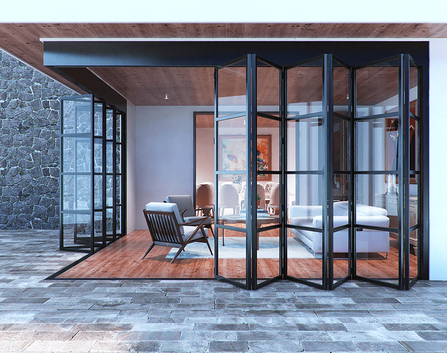 Bi Fold Aluminum Doors - Premium Folding Patio Doors for Indoor & Outdoor Use - Perfect for Homes, Offices, and Commercial Spaces