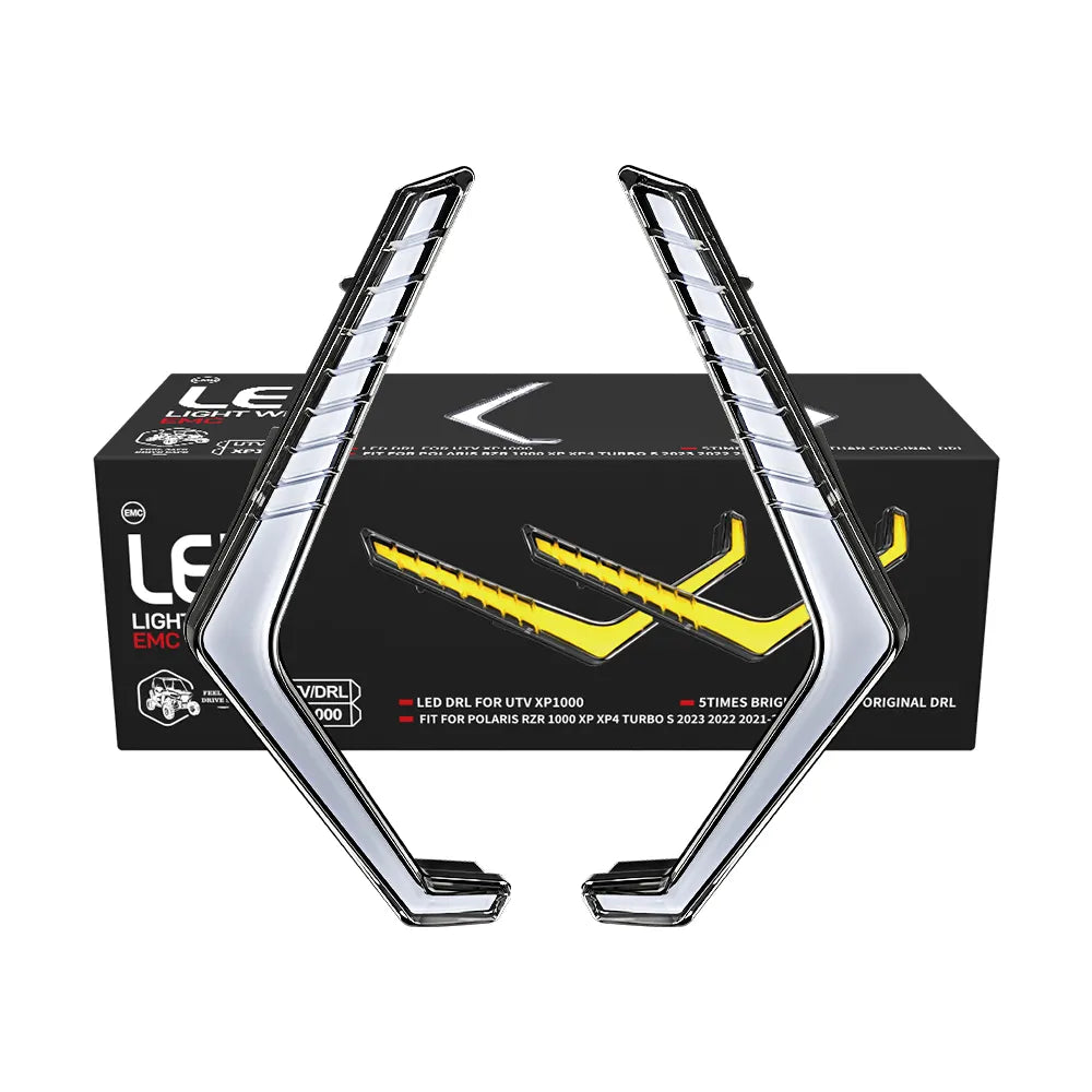 LOYO Polaris XP 1000 Fang Lights - DRL LED Accent Lights with Turn Signal Function | Perfect for Off-Road Vehicles, ATVs & UTVs | Enhance Visibility & Style