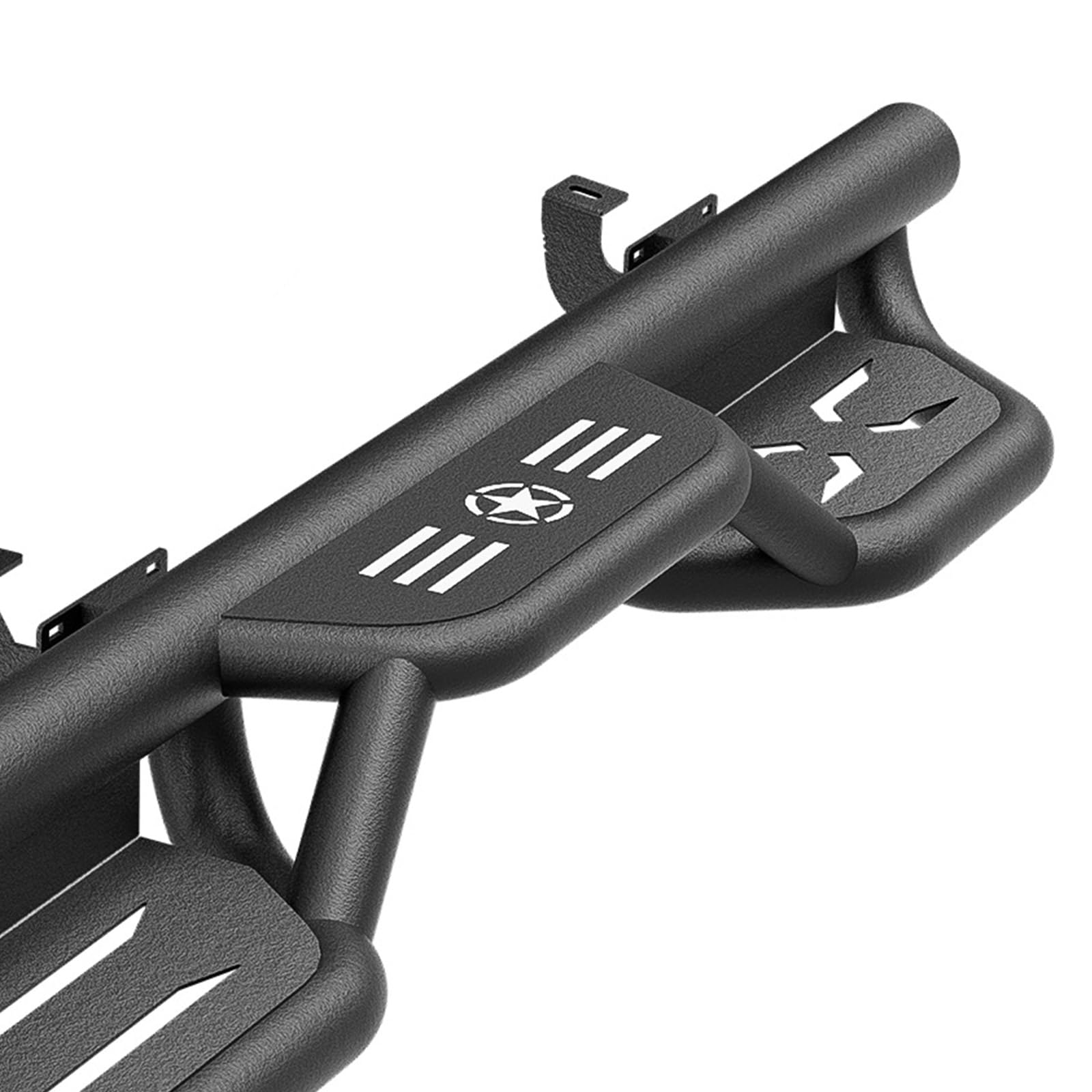 Heavy-Duty Running Boards Side Steps for 2021-2025 Ford Bronco 4 Door (Excluding Sport Model) - 2-Step Design Nerf Bars with Anti-Slip Step Plates & Rock Slider Rails | Perfect for Off-Roading, Camping & Daily Use