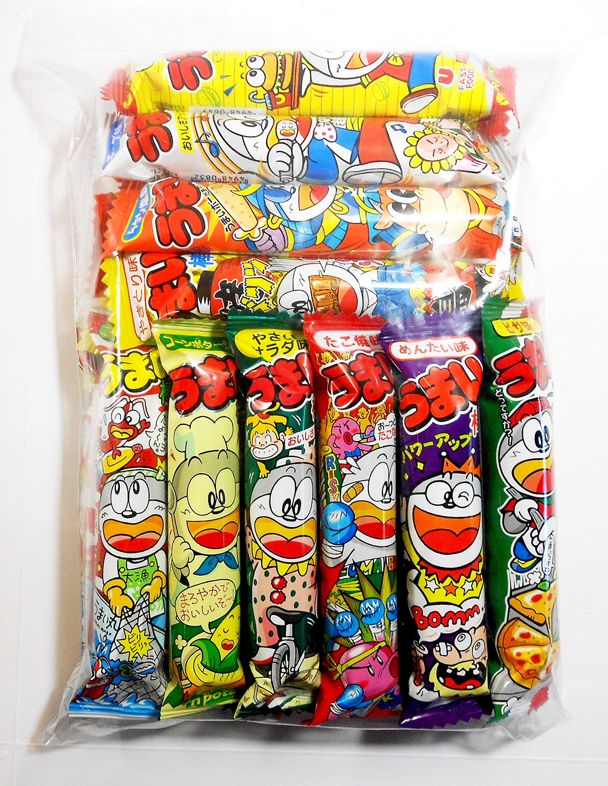 Umaibo Japanese Corn Puffed Snacks Variety Pack - 10 Delicious Flavors (20 Bags) | Authentic Japanese Street Food Snack for Parties, School Lunches & Anime Lovers