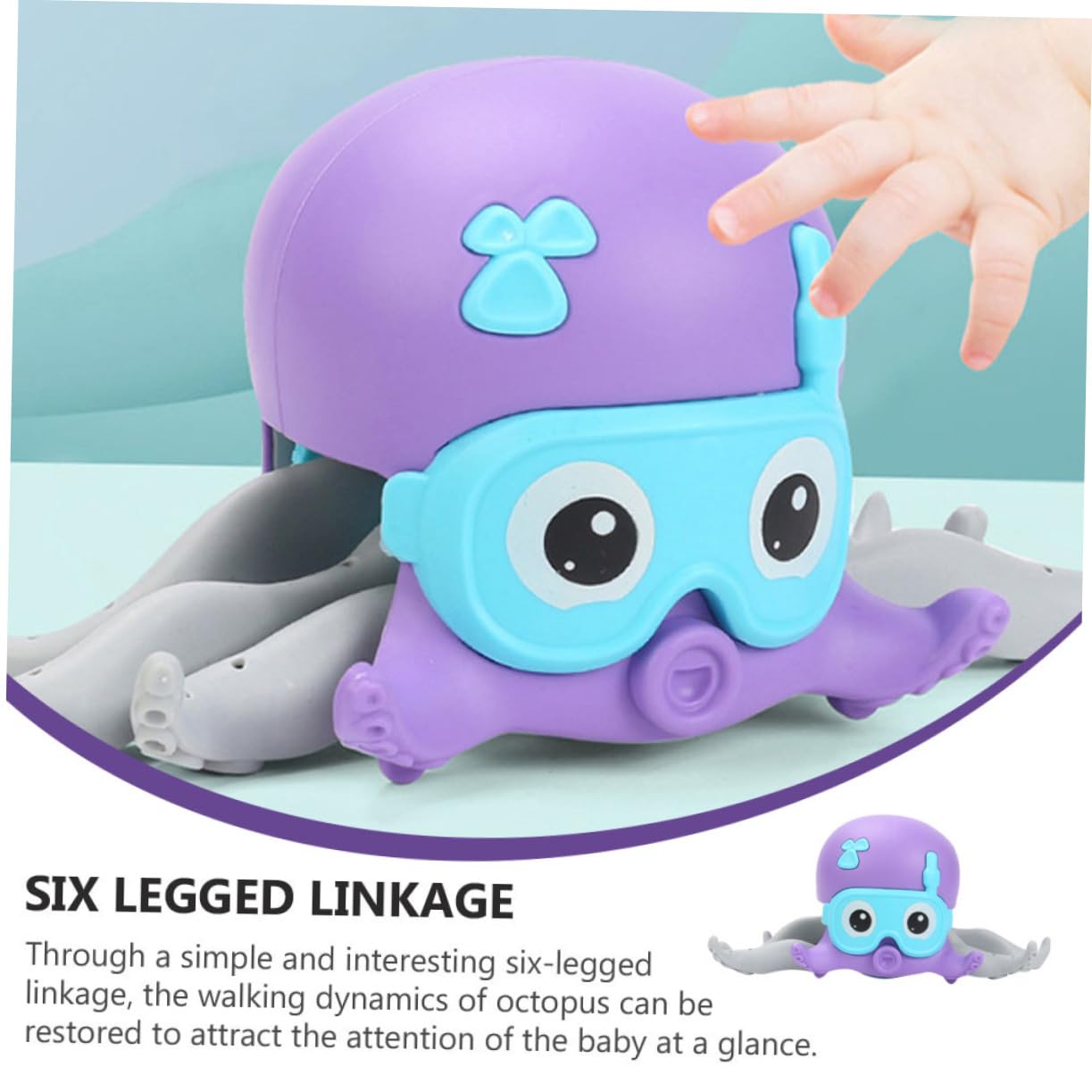 Fun Swimming Octopus Toy for Kids - Purple Plastic Underwater Bath Toy for Boys & Girls - Perfect for Pool, Bathtub & Beach Playtime