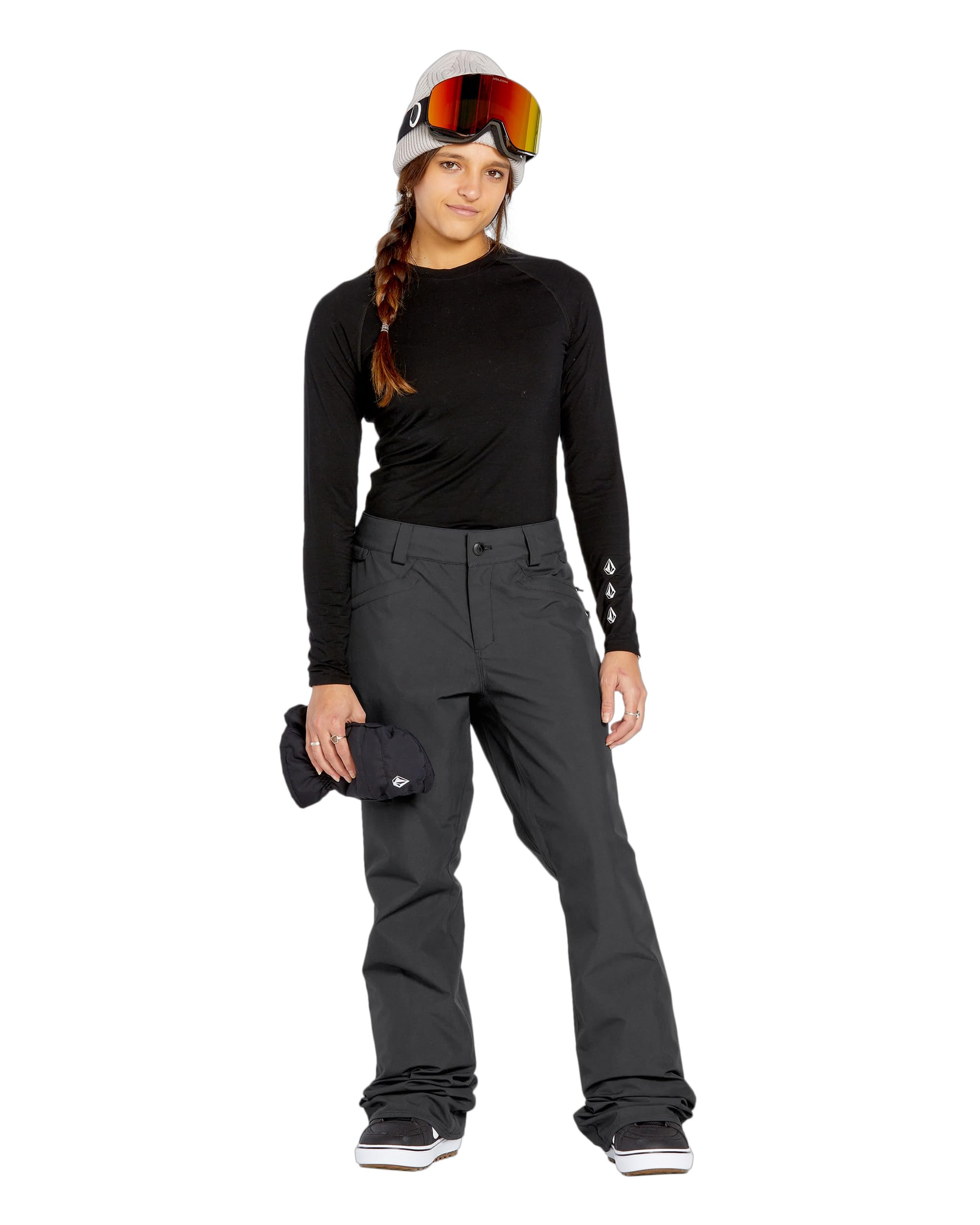 Volcom Women's Hallen Modern Fit Snowboard Pants - Waterproof, Insulated Winter Ski Pants for Snowboarding & Cold Weather Activities