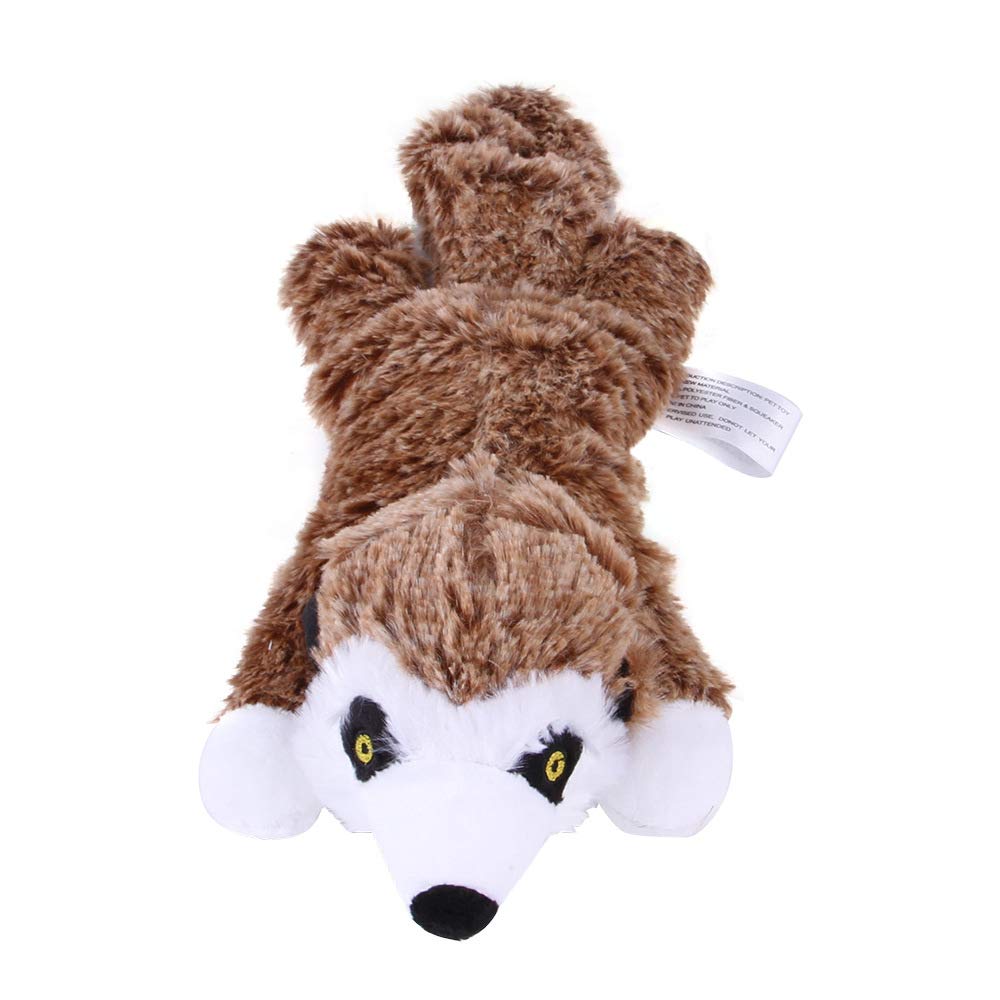 Durable Squeaky Plush Dog Toys for Aggressive Chewers - Interactive Chew Toys for Small, Medium & Large Dogs (Brown Mongoose) | Perfect for Playtime, Training & Anxiety Relief