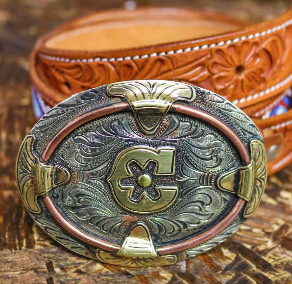 Oval Charros Kid Buckle for Boys (3.5