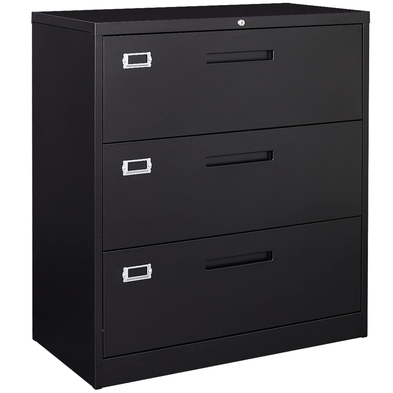 3-Drawer Lateral File Cabinet - Lockable Metal Filing Storage Cabinet for Home & Office Organization - Perfect for Documents, Folders & Office Supplies