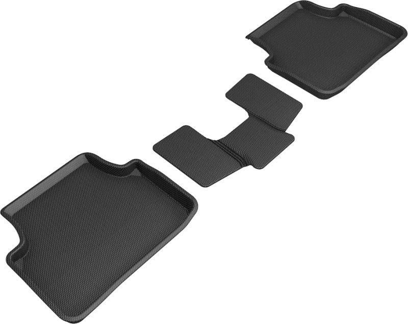 3D MAXpider Custom Fit 18-21 Volkswagen Tiguan Kagu 2nd Row Floor Mats - Premium All-Weather Protection, Black | Perfect for Daily Commutes & Family Road Trips