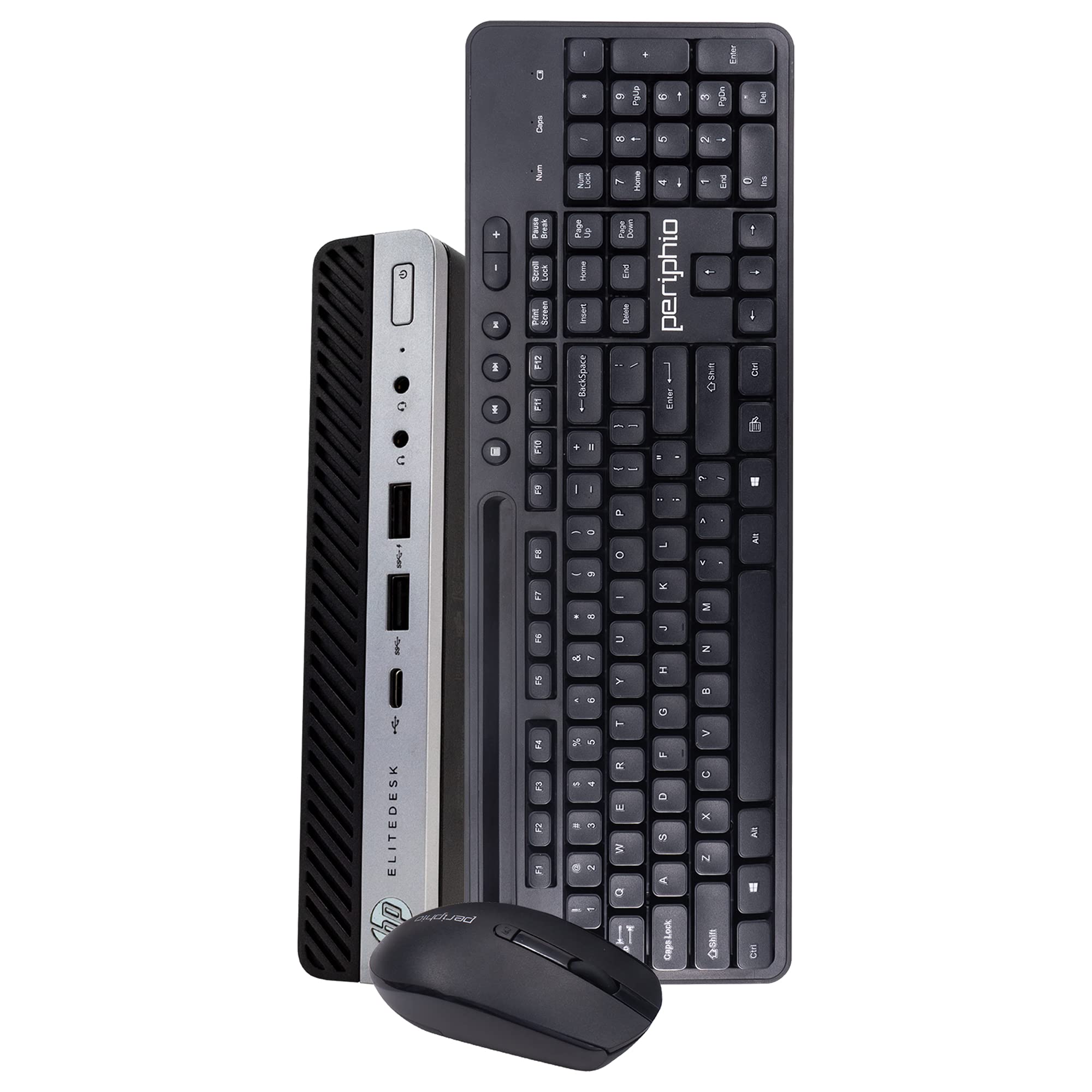 Renewed HP EliteDesk 800G3 Mini PC - Intel Core i5 Quad-Core, 16GB RAM, 1TB SSD, Windows 10 Pro - Includes Wireless Keyboard & Mouse - Compact Desktop Computer for Home Office, Business & Gaming