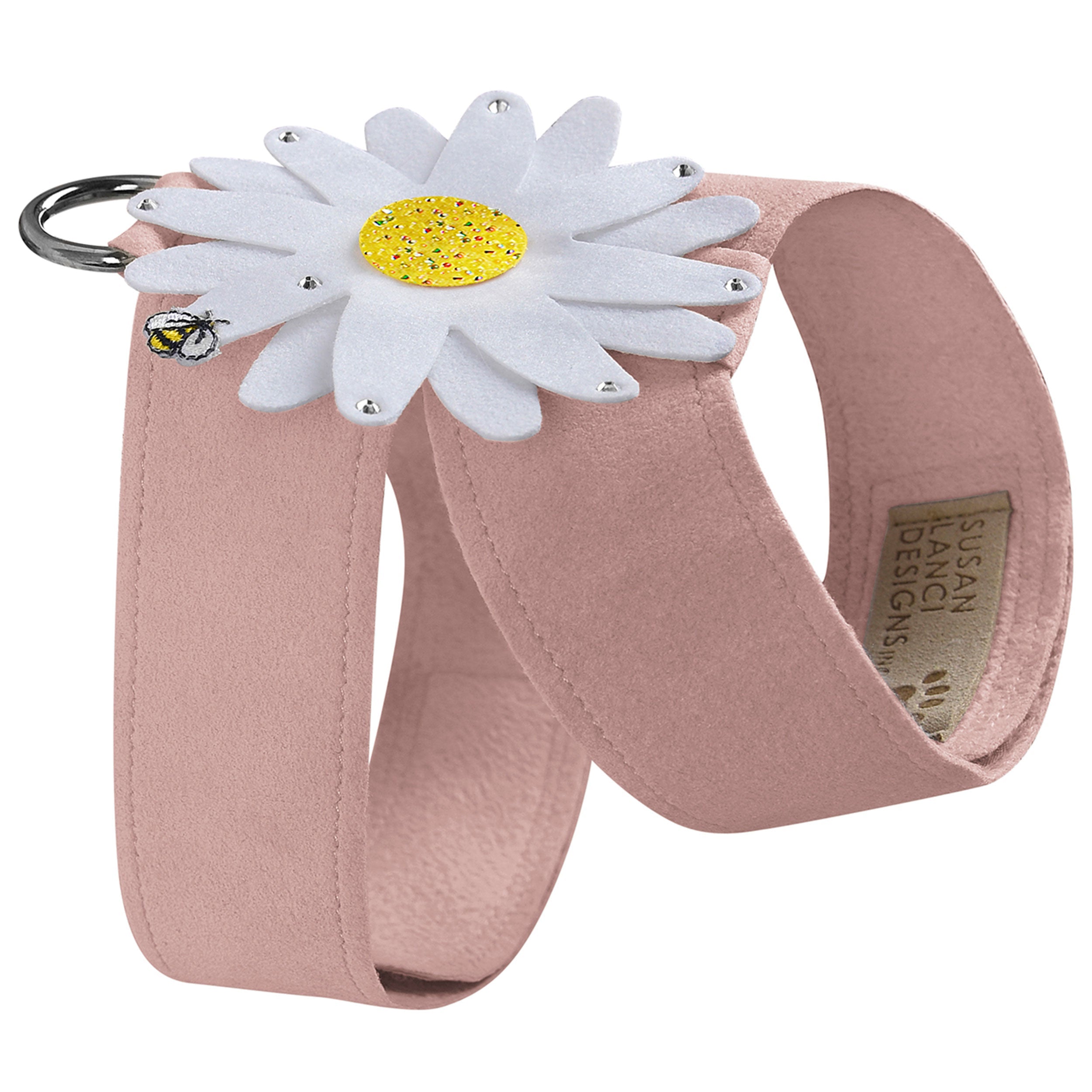 Large Daisy Dog Harness with AB Crystal Stellar Center - Fashionable Pet Accessory for Small Dogs, Perfect for Daily Walks & Outdoor Adventures