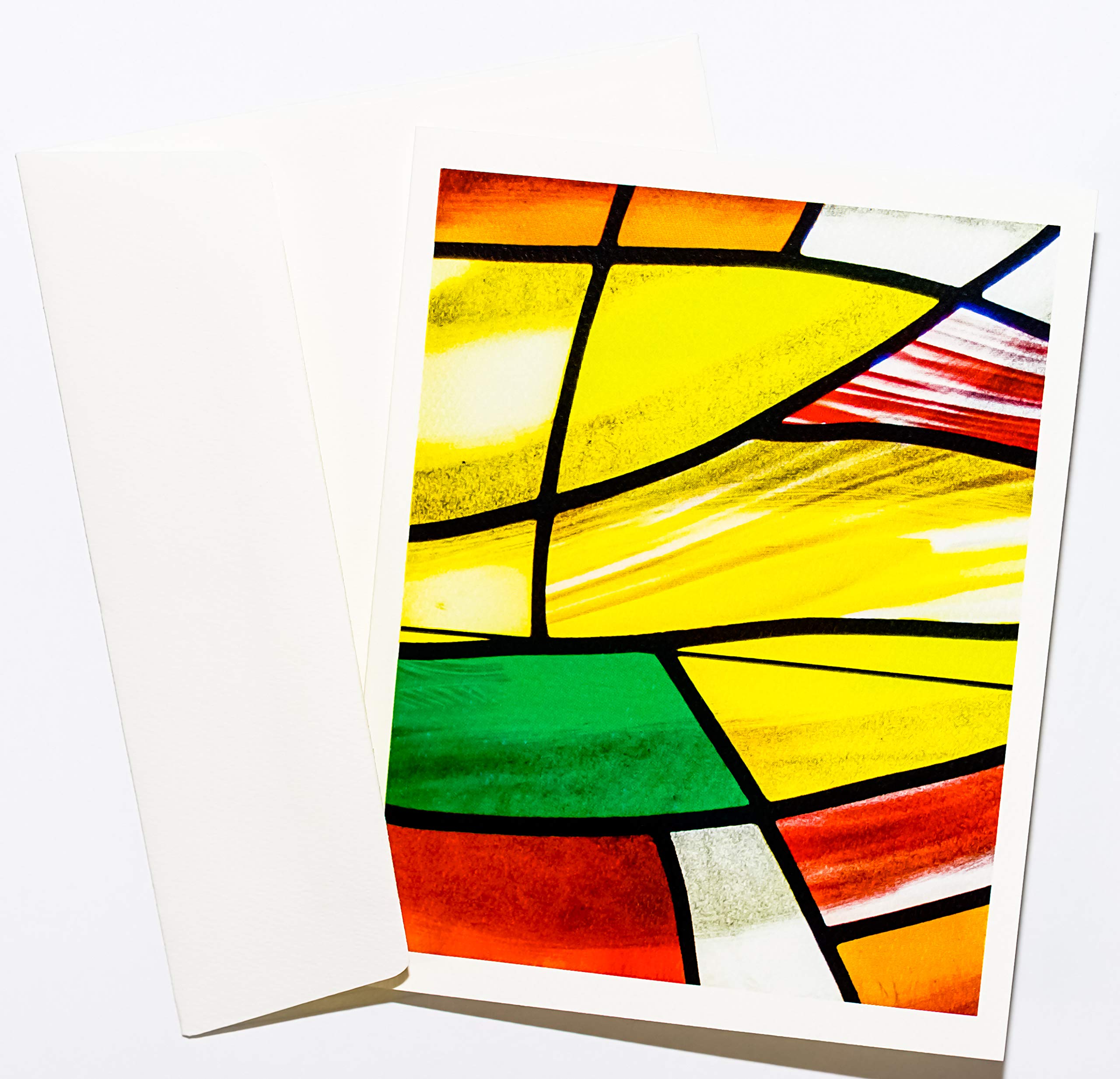 Stained Glass & Mosaic Tile Photography Note Cards - Boxed Set of 16 Blank Greeting Cards (4.25